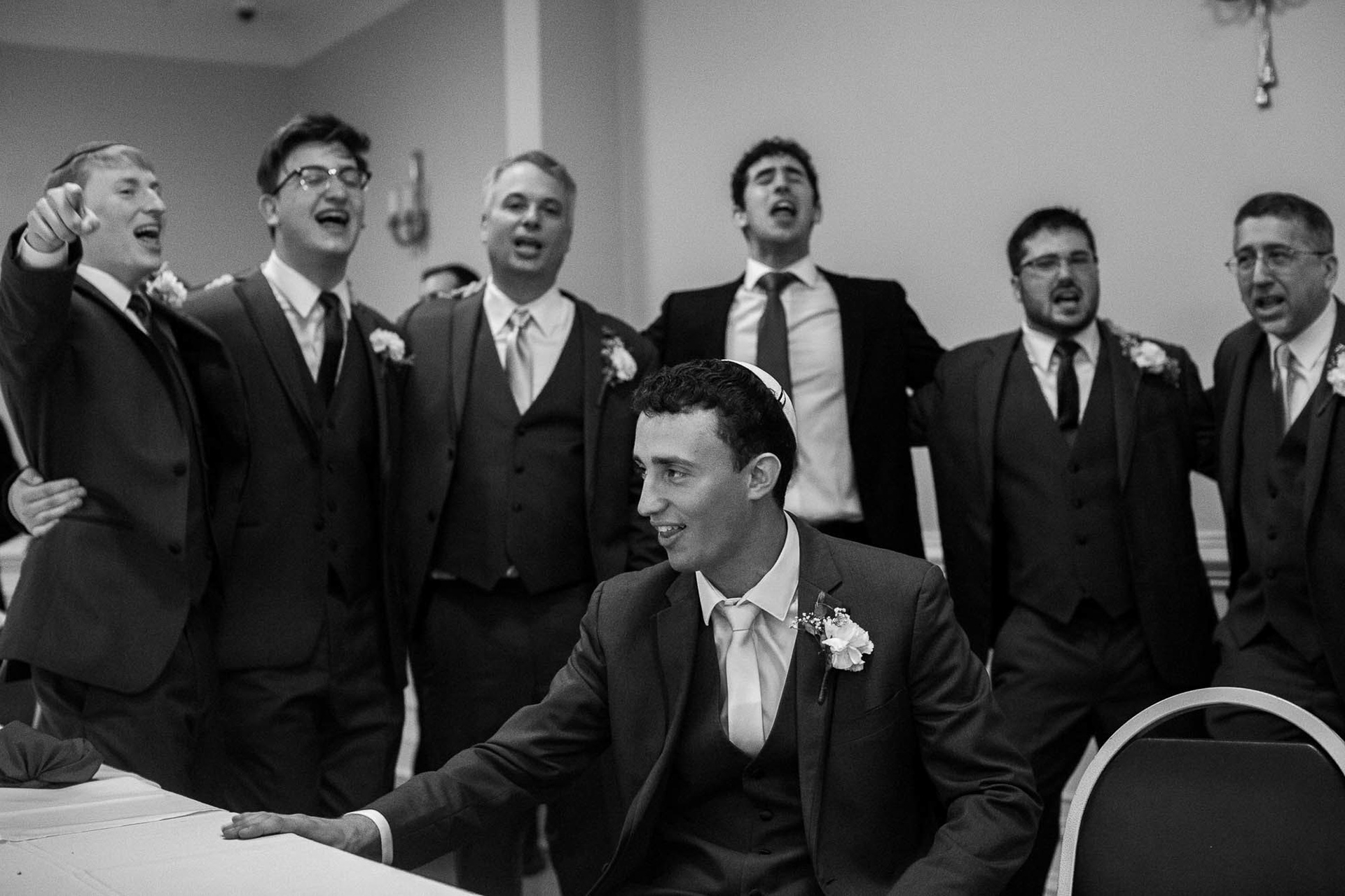 Arienne and Avi wed at Beth Tfiloh on Sunday, June10, 2018.