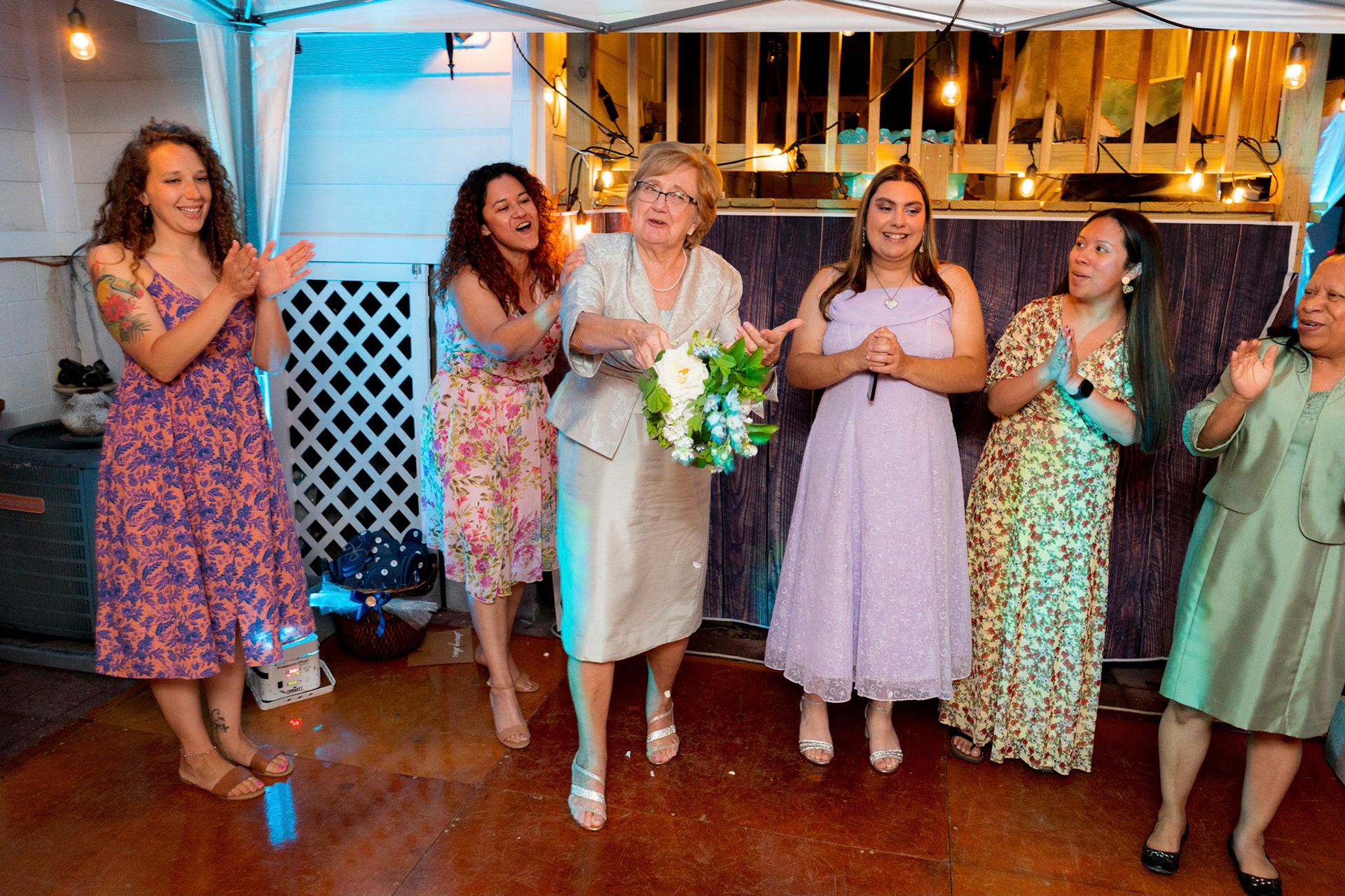 Marina and Mike’s intimate wedding at their home in Arlington, VA.