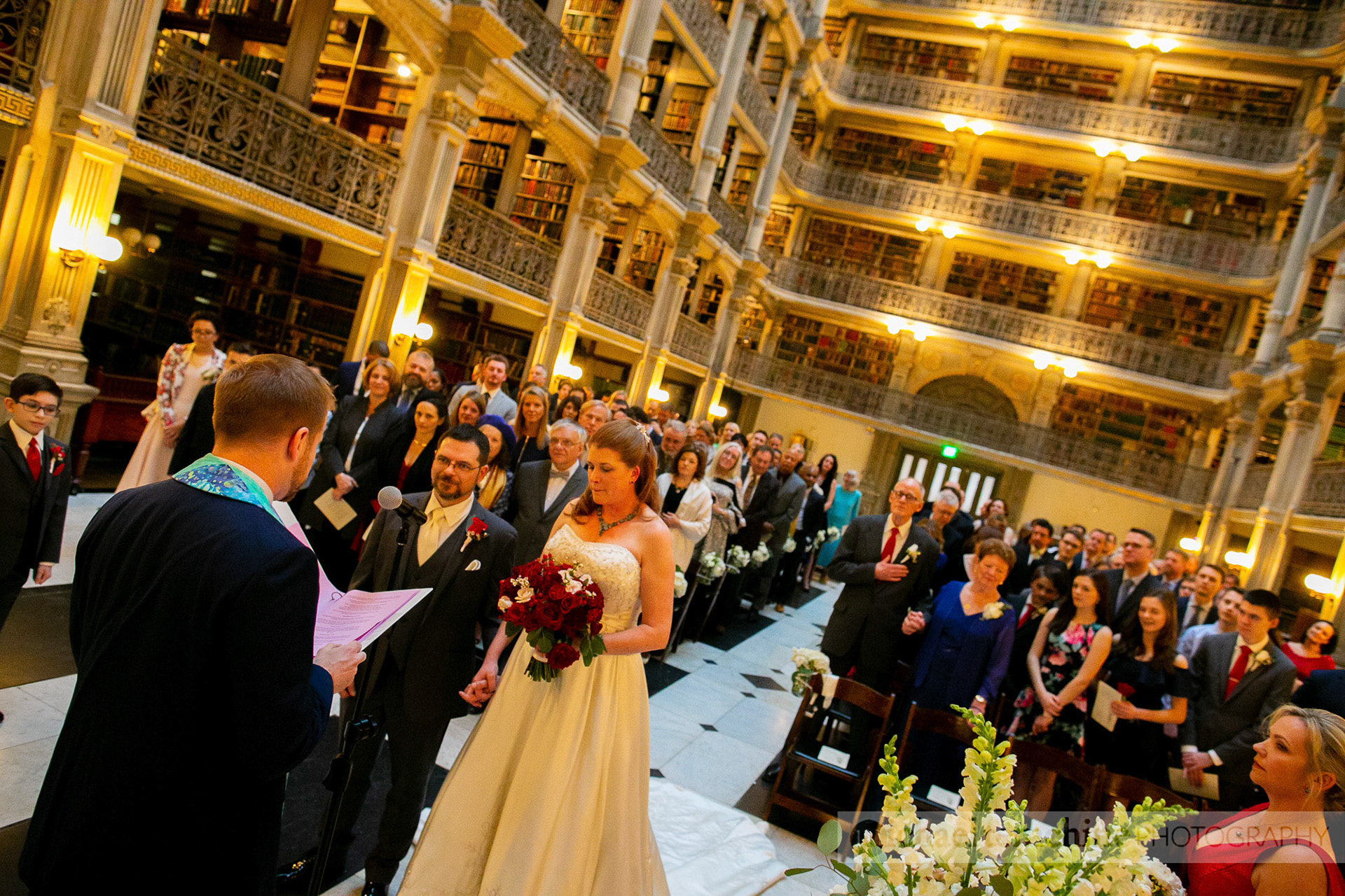 Denise and Sylvain's Peabody Institute wedding on March 2, 2019 in Baltimore, MD
