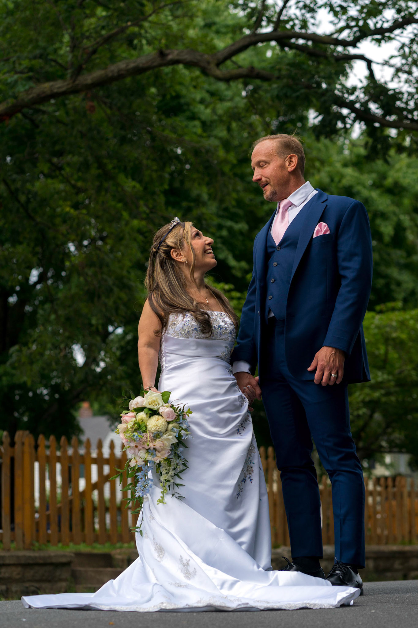 Marina and Mike’s intimate wedding at their home in Arlington, VA.