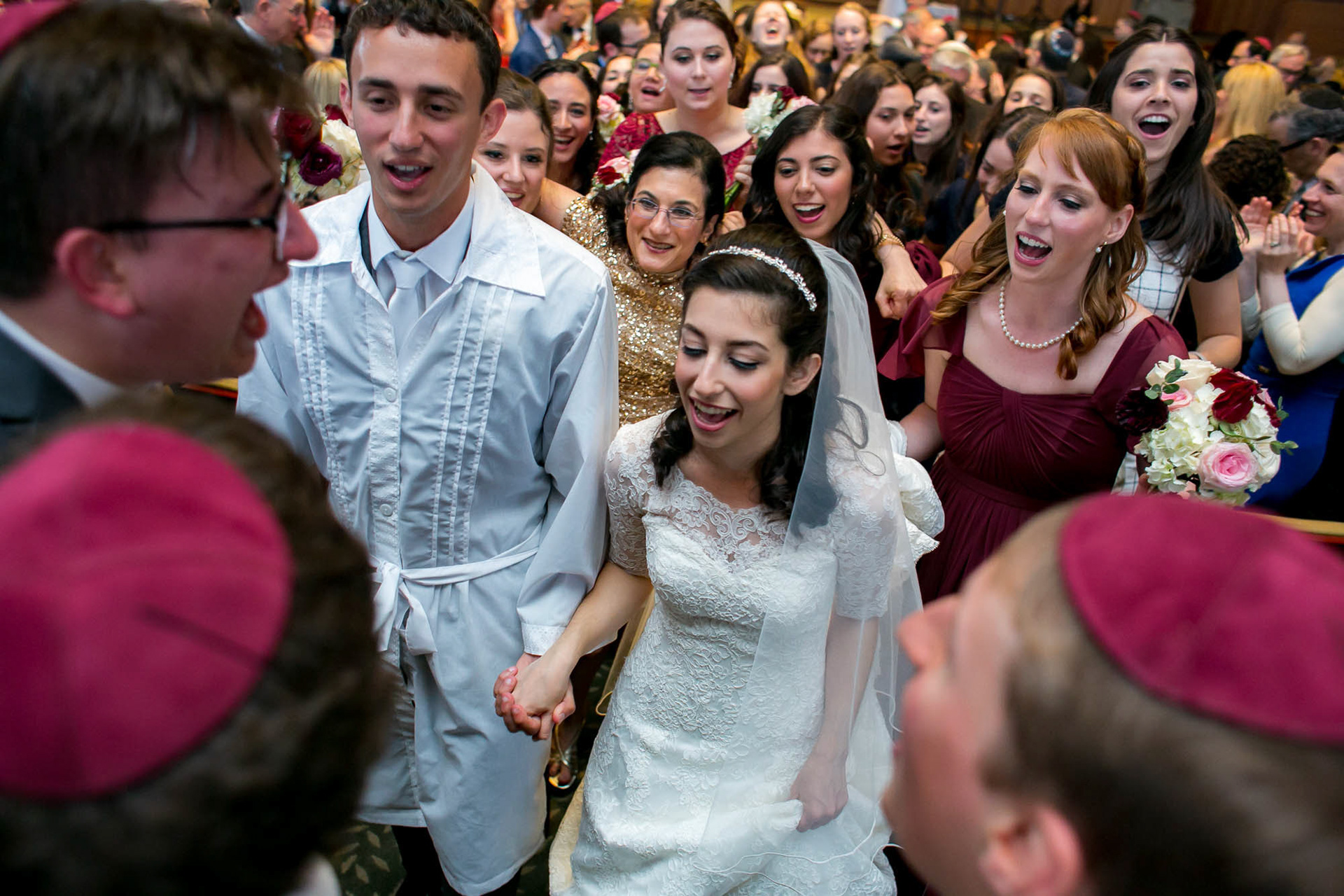 Arienne and Avi wed at Beth Tfiloh on Sunday, June10, 2018.