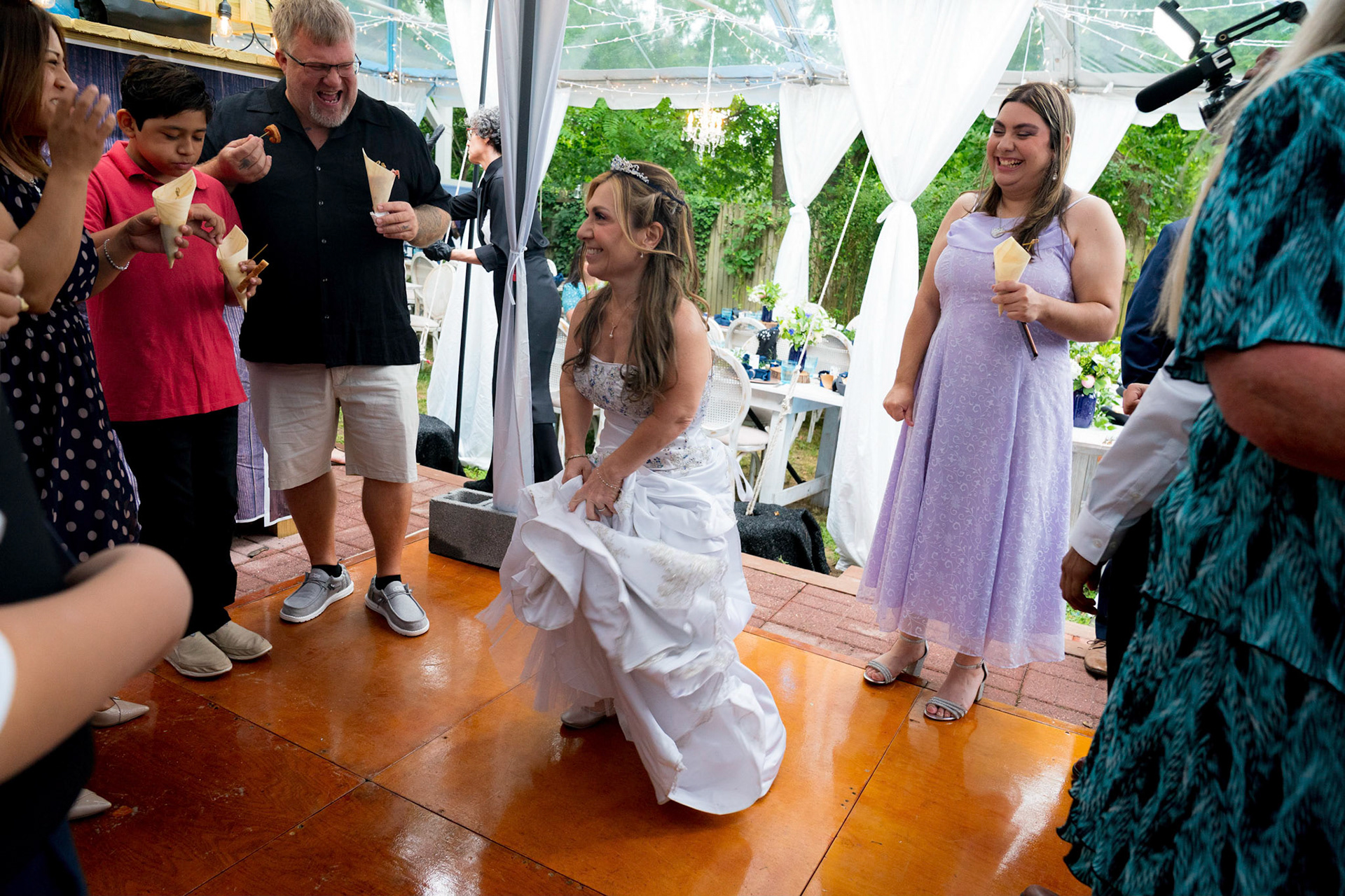 Marina and Mike’s intimate wedding at their home in Arlington, VA.