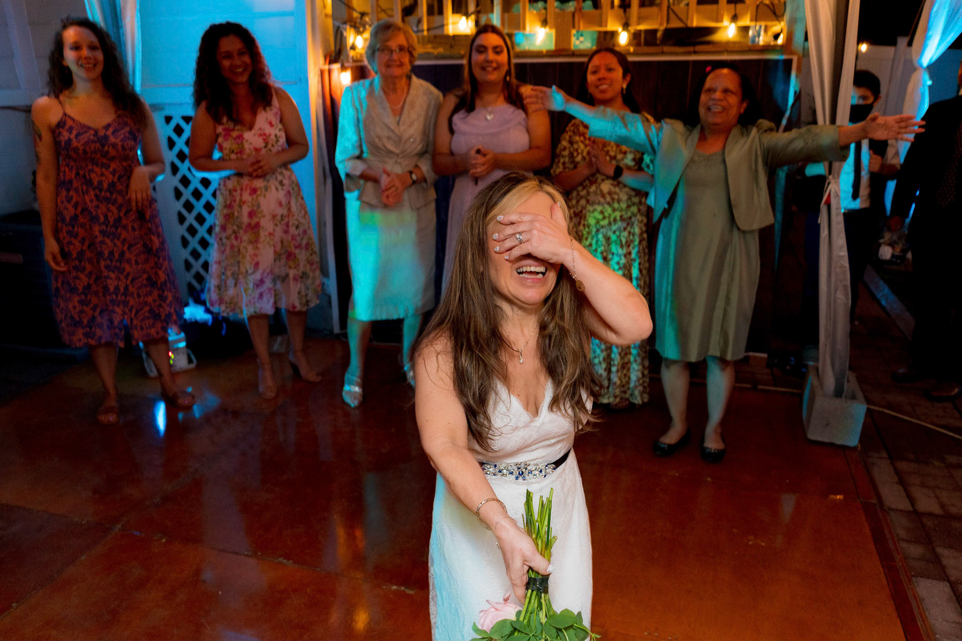 Marina and Mike’s intimate wedding at their home in Arlington, VA.