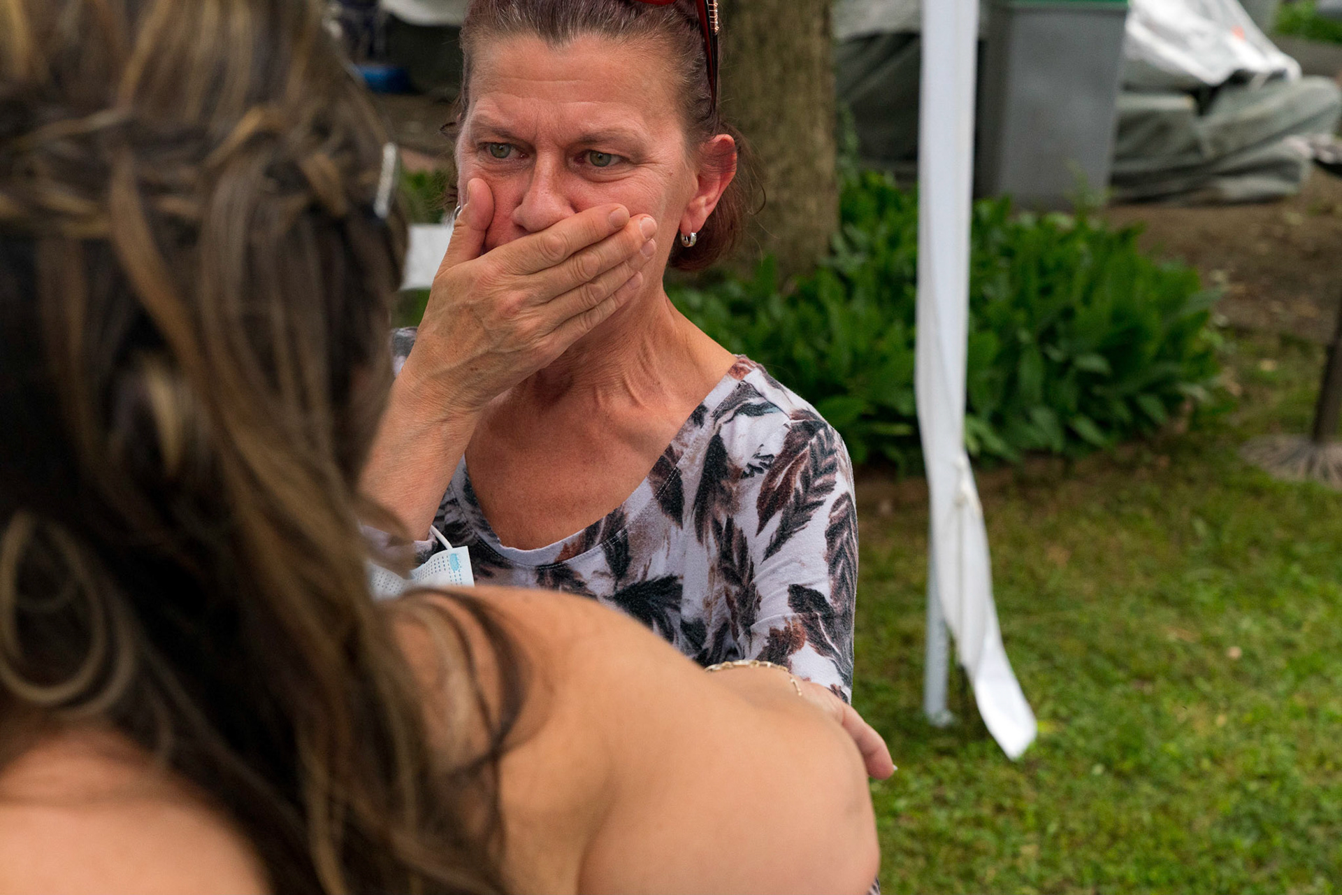 Marina and Mike’s intimate wedding at their home in Arlington, VA.