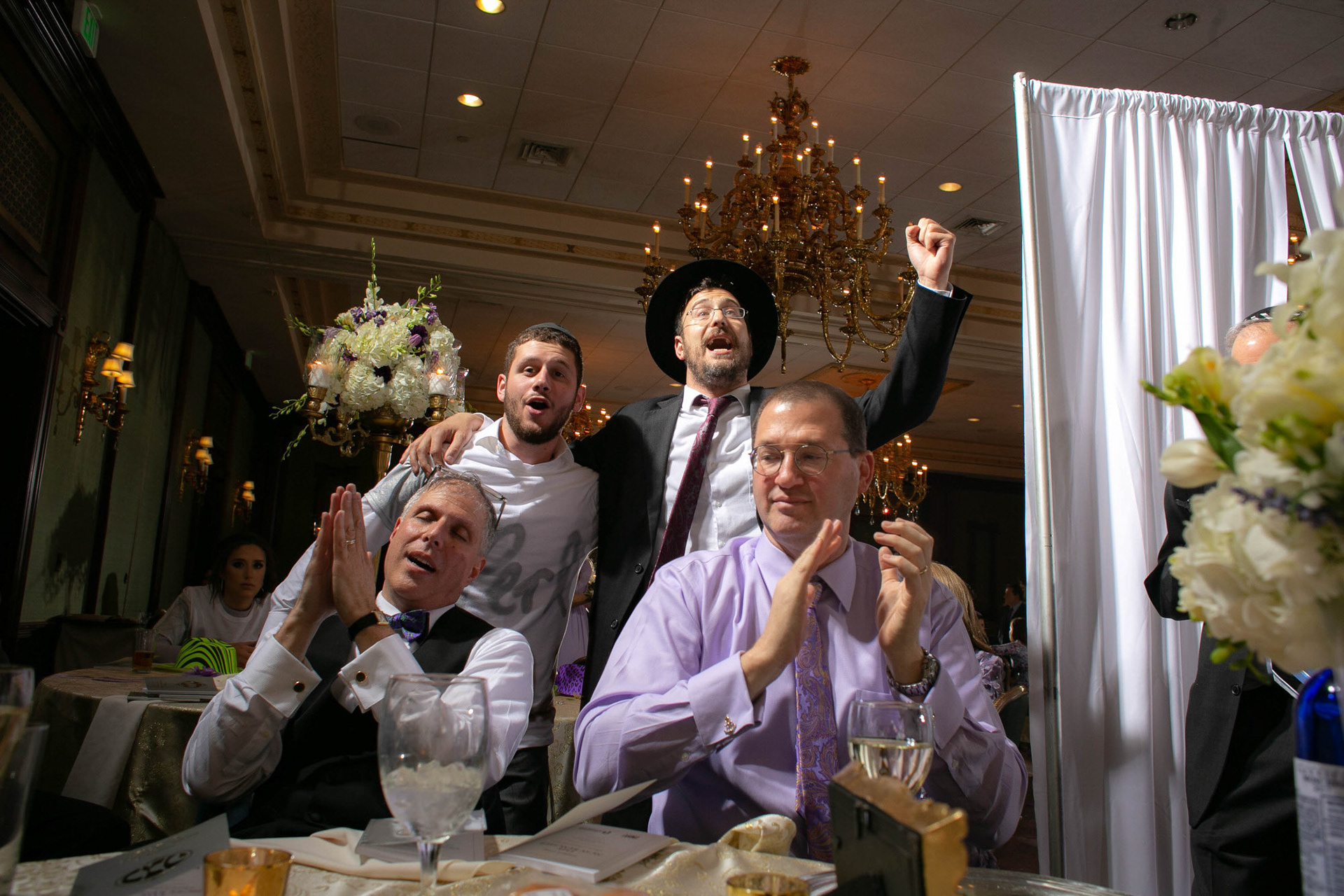 Modern Orthodox Jewish Wedding Grand Lodge Hunt Valley Baltimore Chosson Kallah Tish Bedeken Chuppah Party Portraits Spring Cloudy Rain Fran Berger