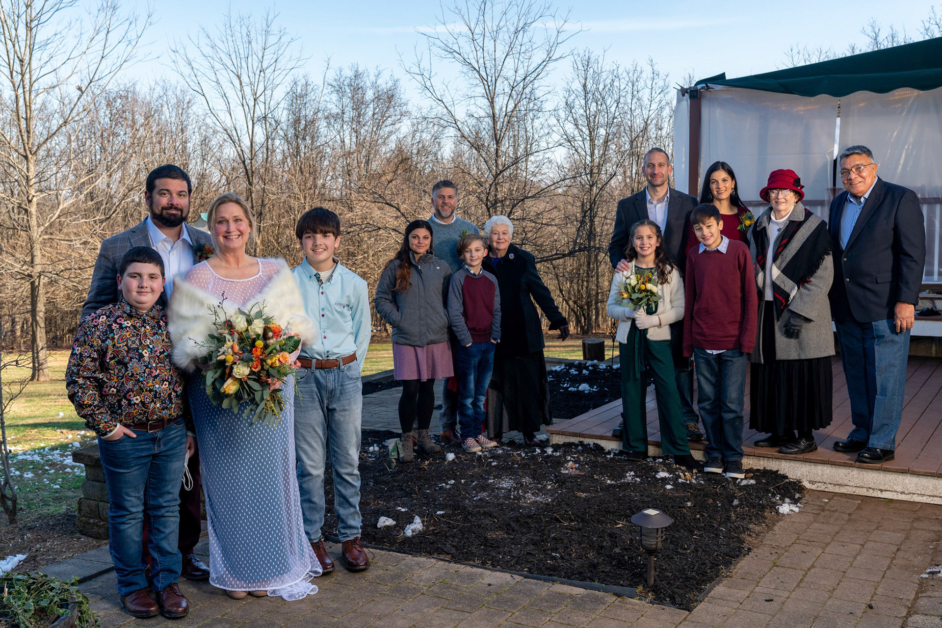 Sarah and Raj wed at their home in Parkton, MD on Sunday, December 27, 2020.