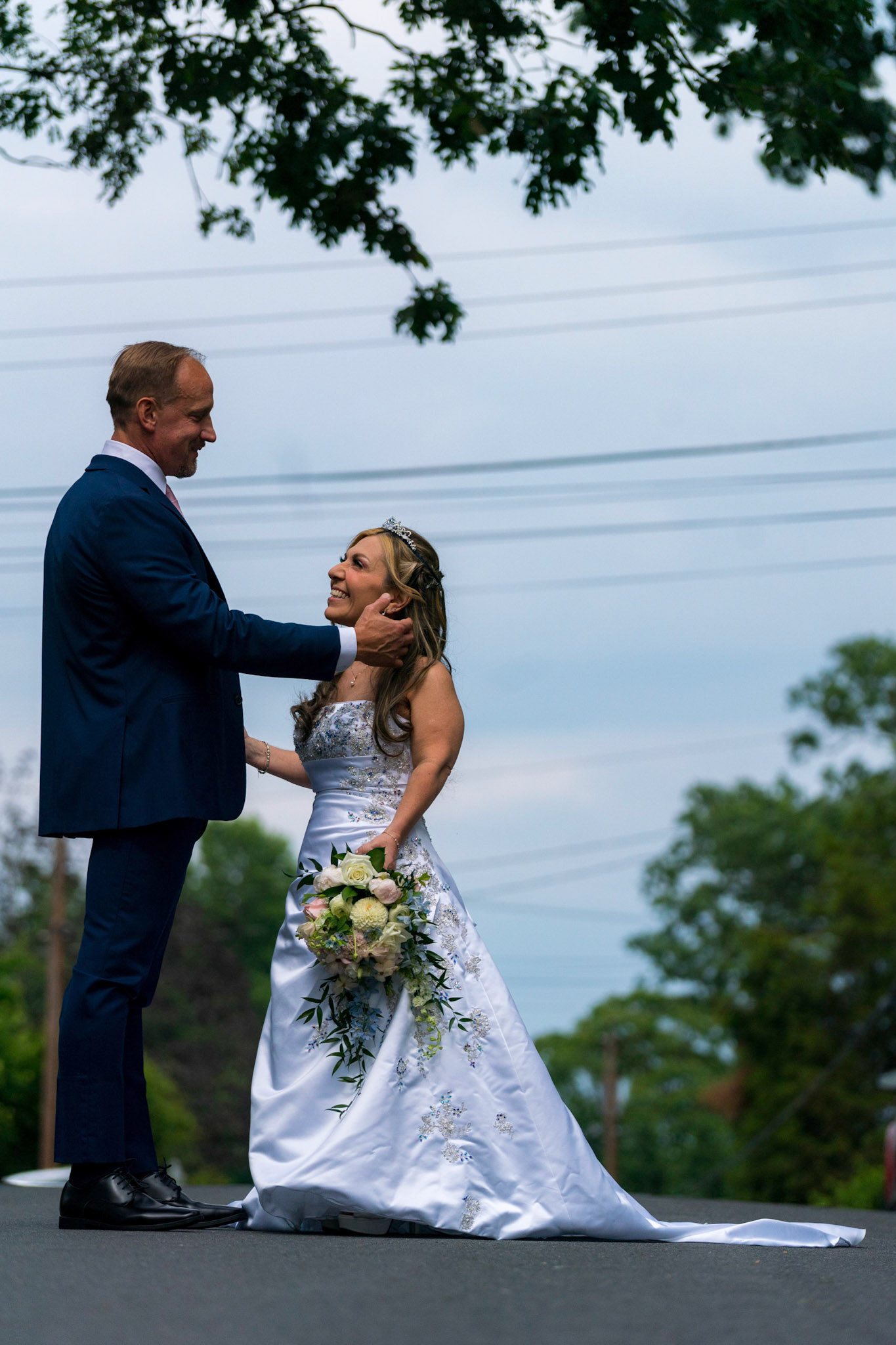 Marina and Mike’s intimate wedding at their home in Arlington, VA.
