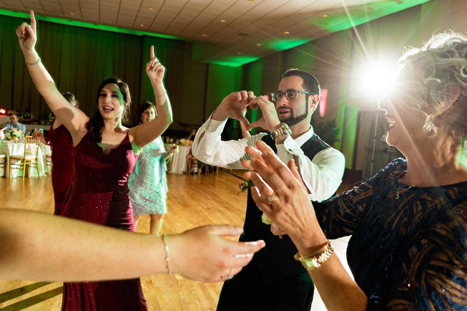 Wedding of Rebecca and Elliot at Beth Tfiloh in Pikesville, MD on Sunday, December 12, 2021.