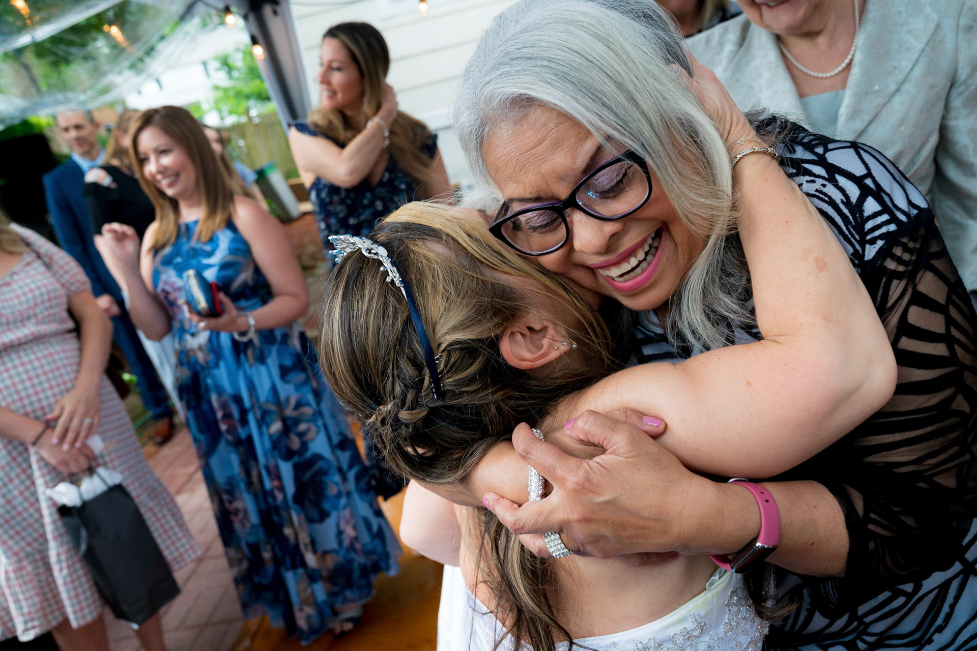 Marina and Mike’s intimate wedding at their home in Arlington, VA.