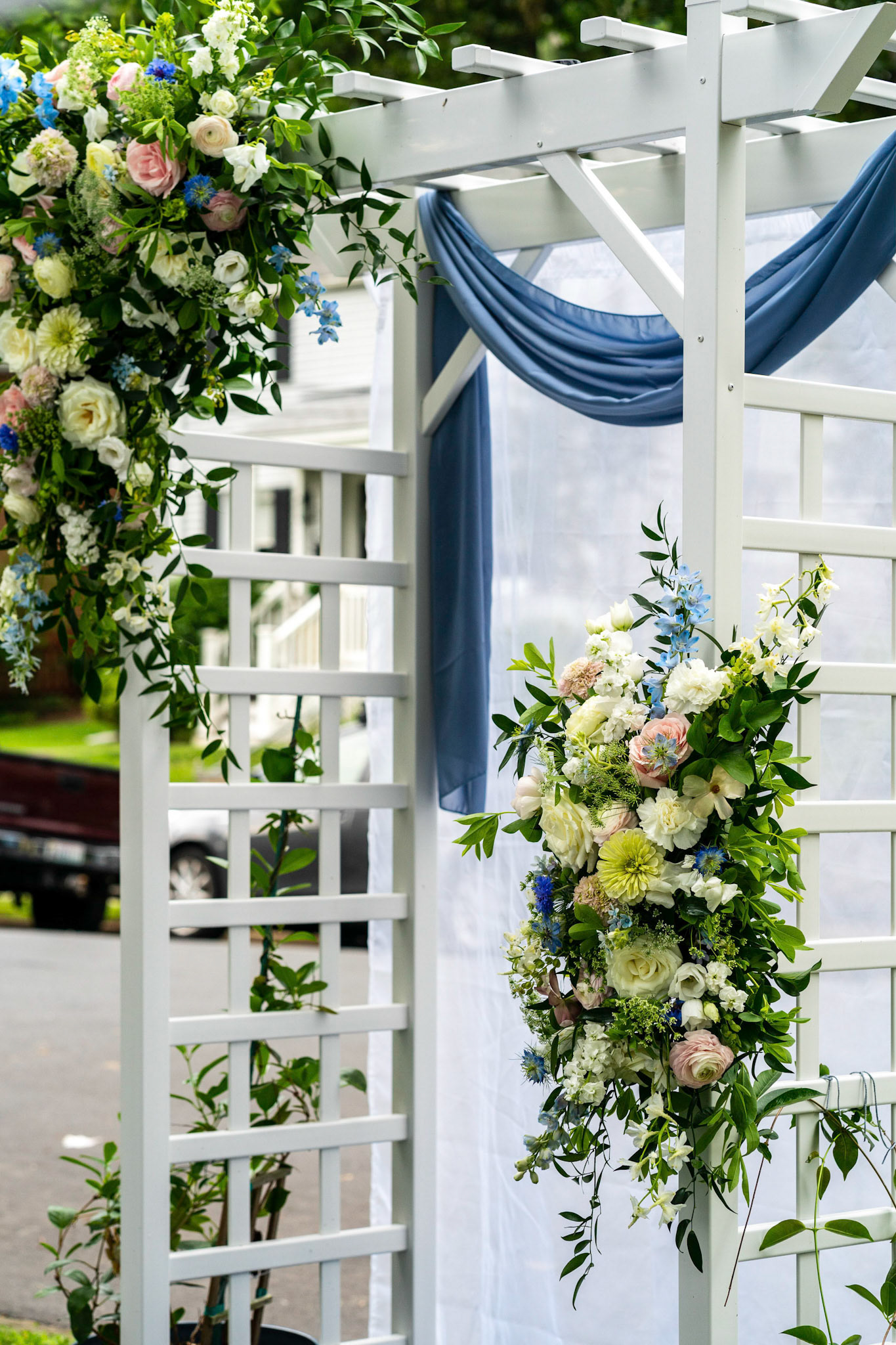 Marina and Mike’s intimate wedding at their home in Arlington, VA.