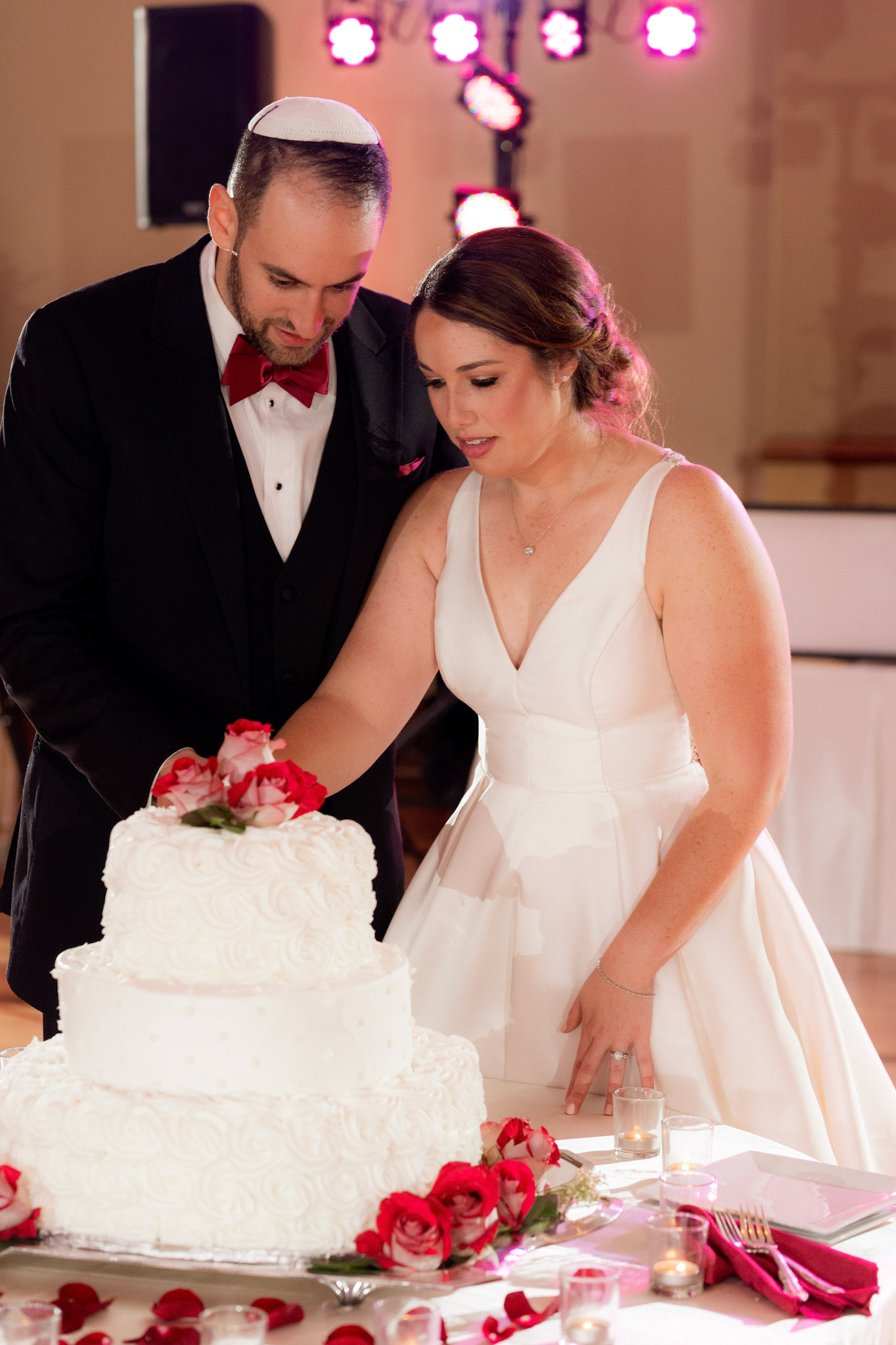 Wedding of Rebecca and Elliot at Beth Tfiloh in Pikesville, MD on Sunday, December 12, 2021.