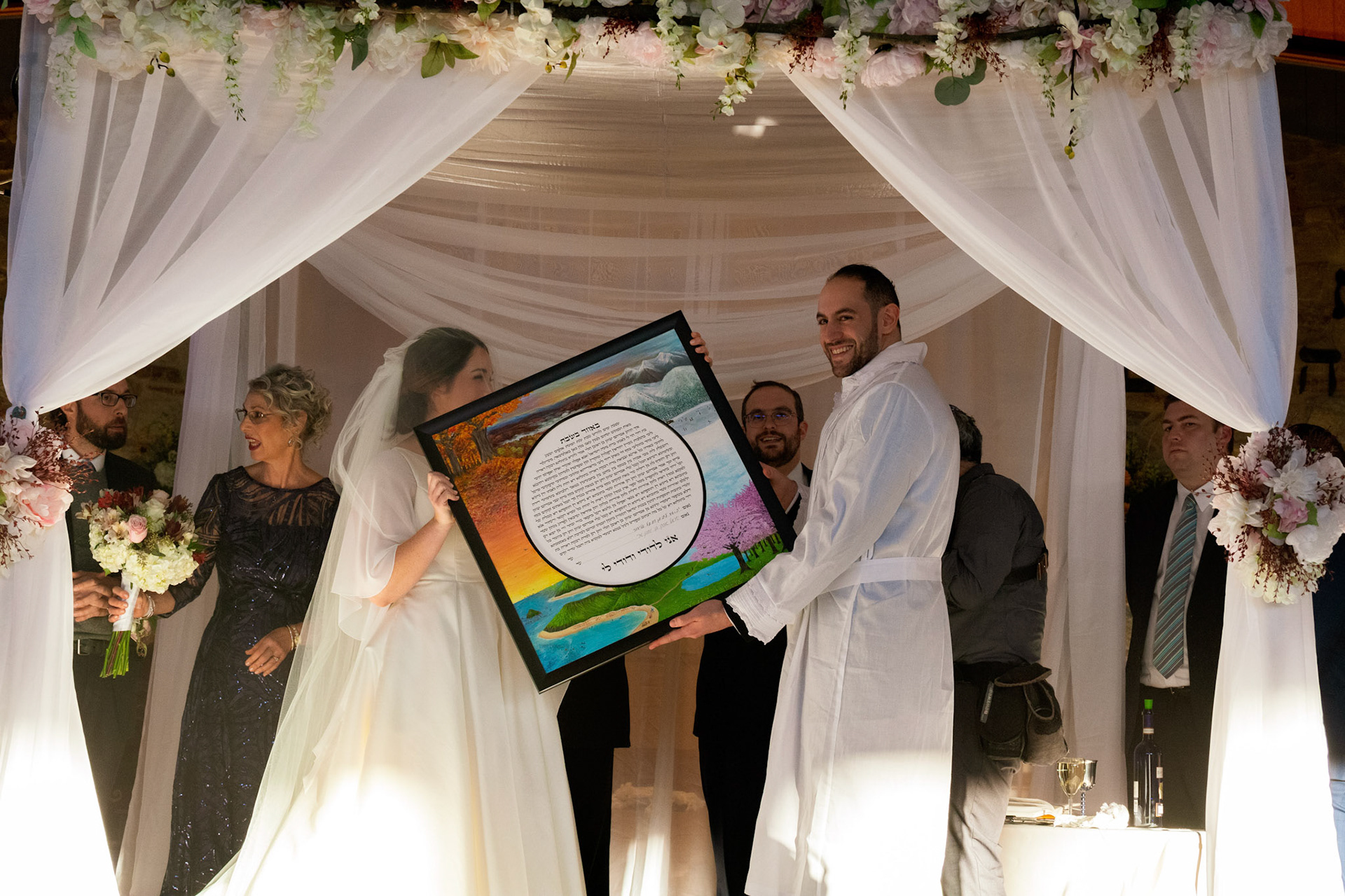 Wedding of Rebecca and Elliot at Beth Tfiloh in Pikesville, MD on Sunday, December 12, 2021.