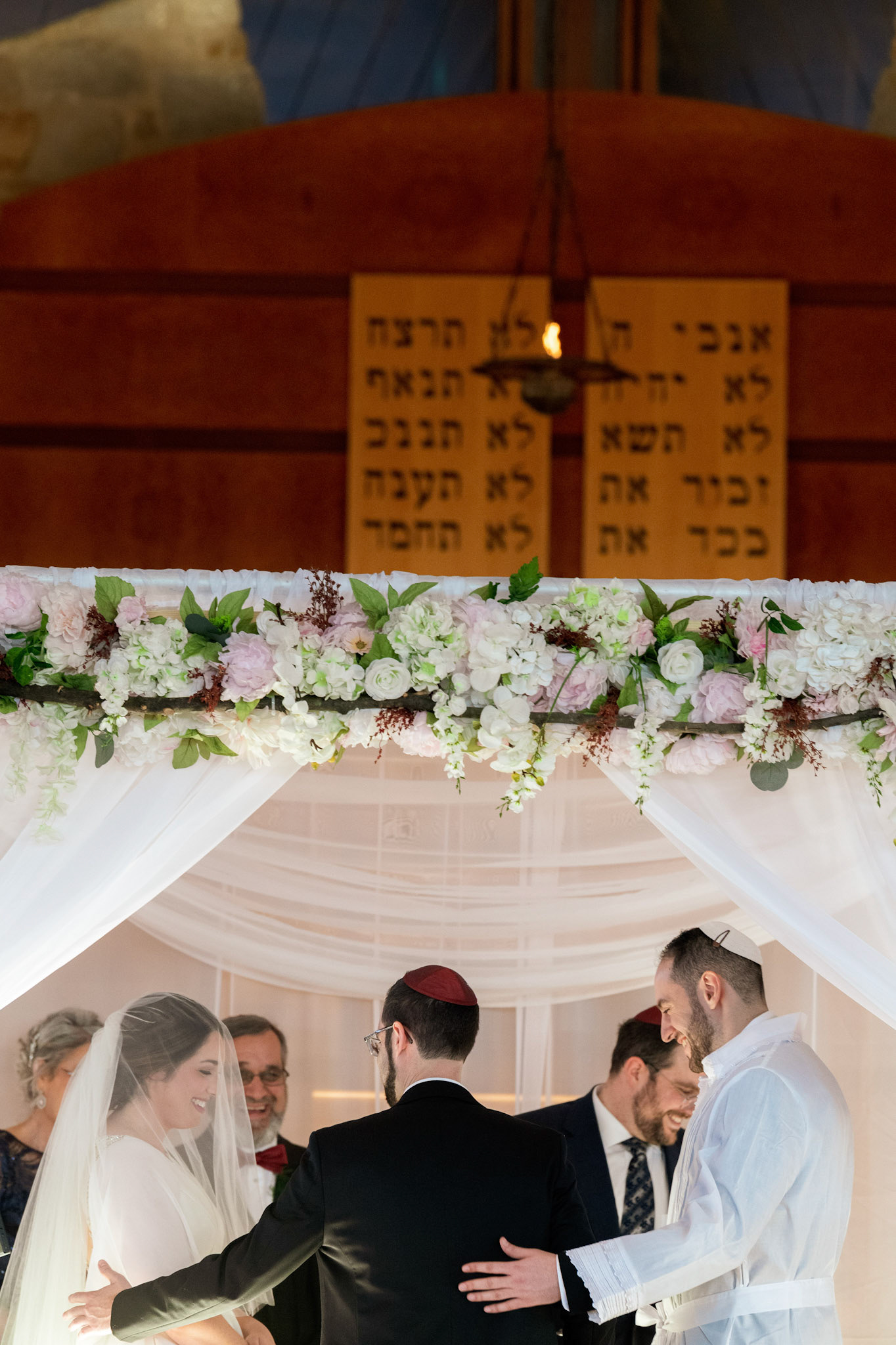 Wedding of Rebecca and Elliot at Beth Tfiloh in Pikesville, MD on Sunday, December 12, 2021.