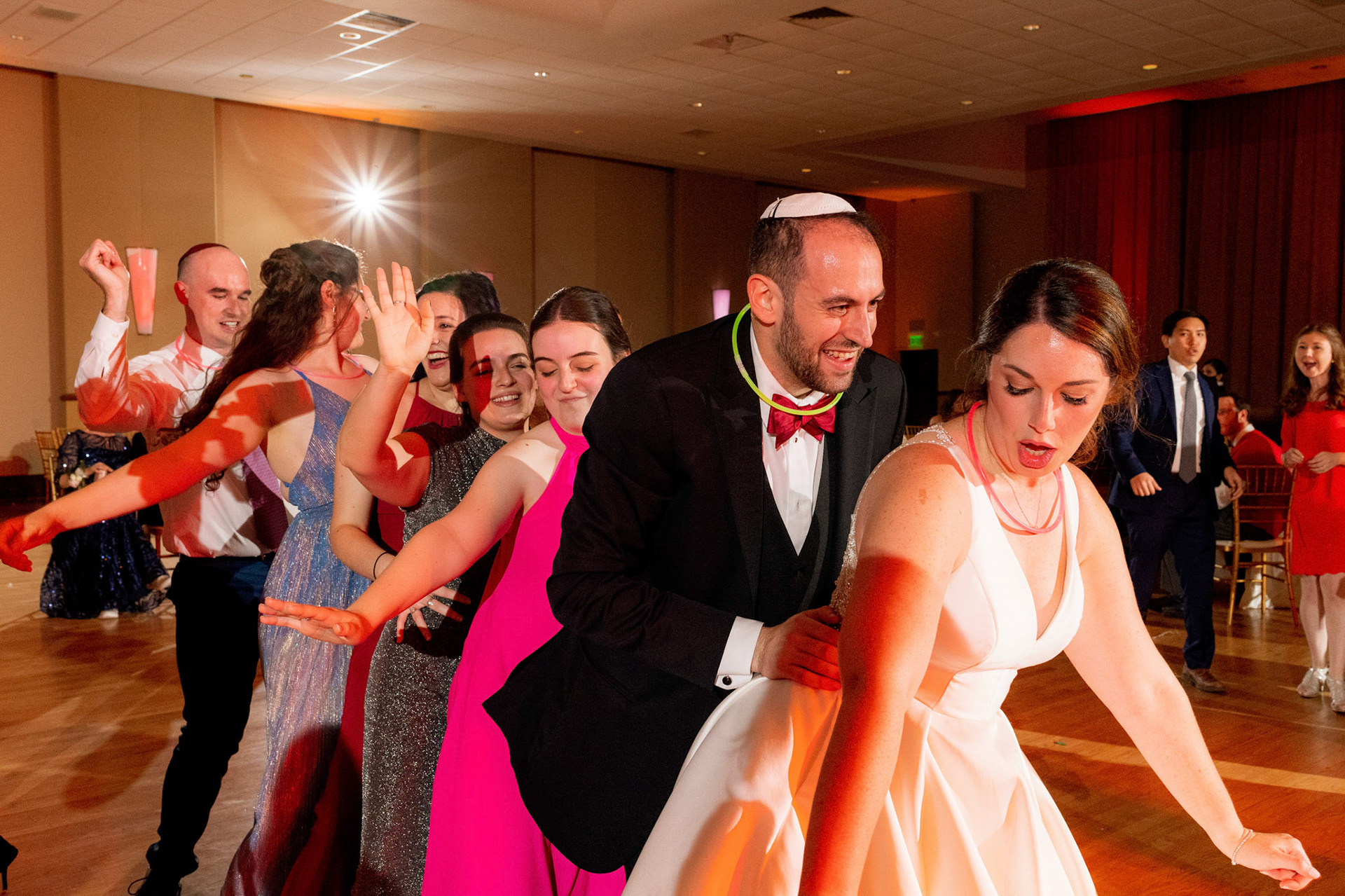 Wedding of Rebecca and Elliot at Beth Tfiloh in Pikesville, MD on Sunday, December 12, 2021.