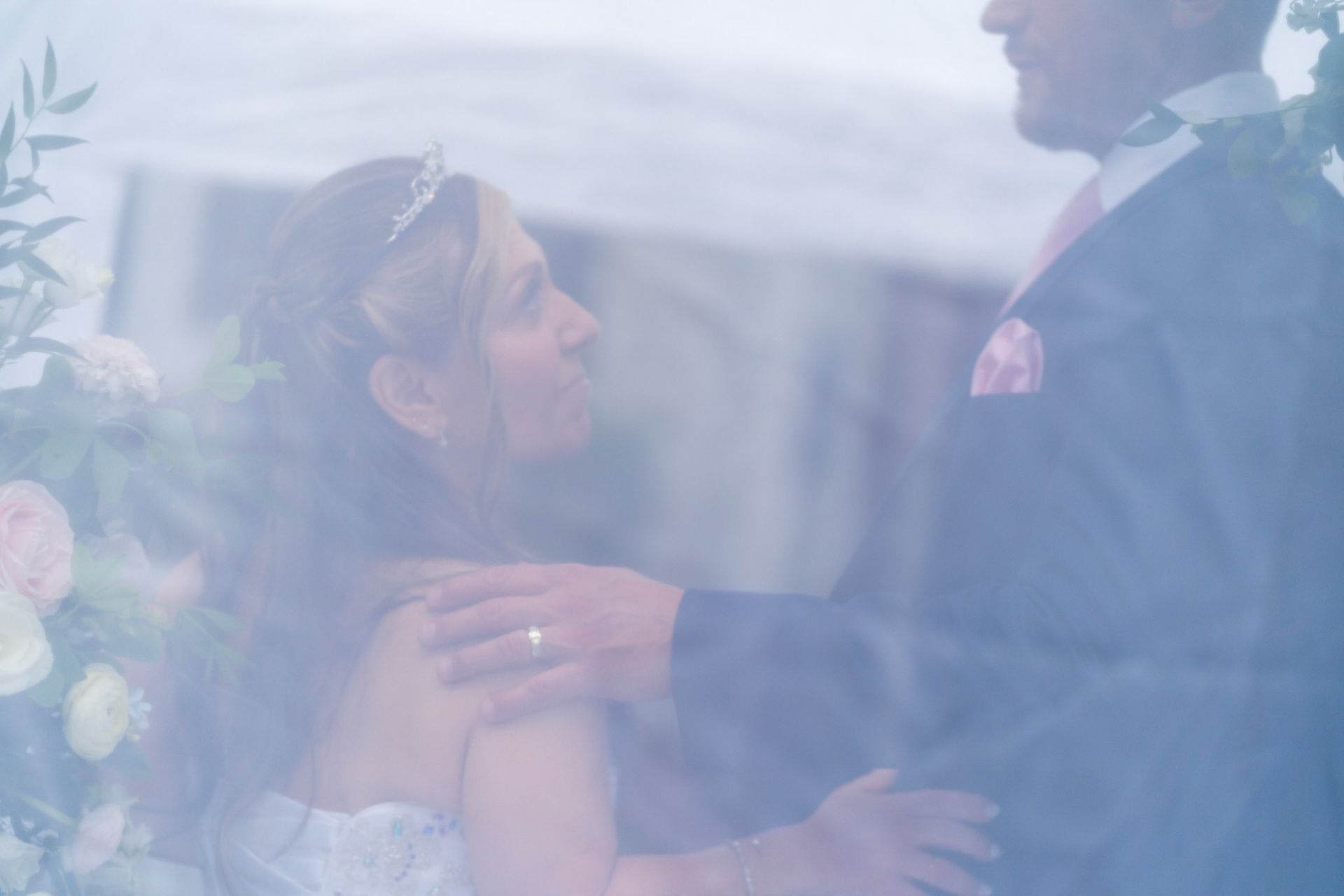 Marina and Mike’s intimate wedding at their home in Arlington, VA.