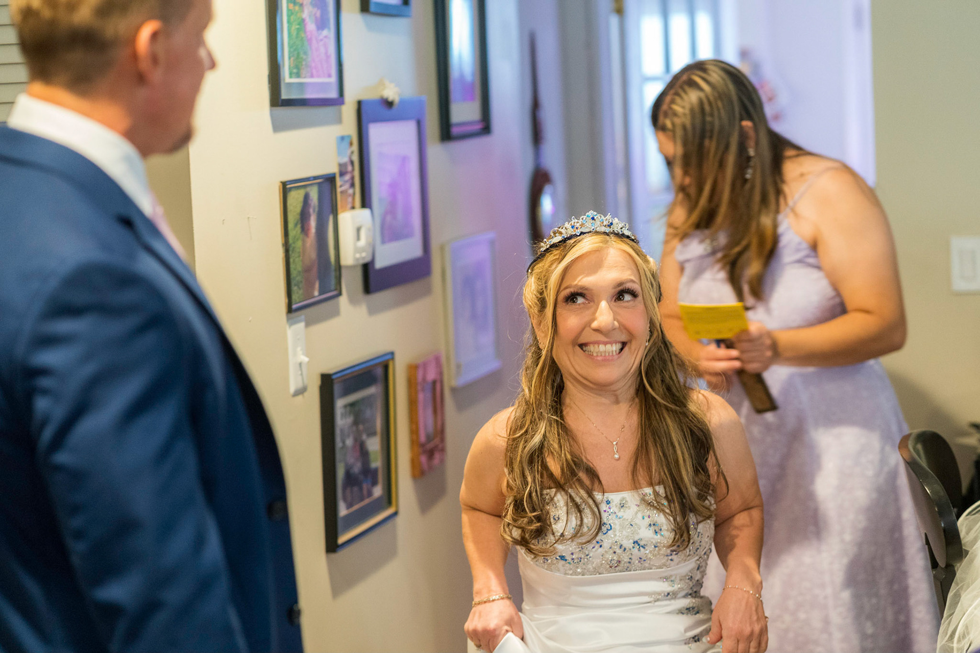Marina and Mike’s intimate wedding at their home in Arlington, VA.