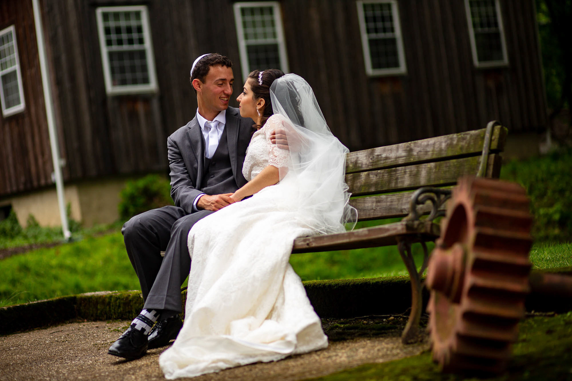 Arienne and Avi wed at Beth Tfiloh on Sunday, June10, 2018.