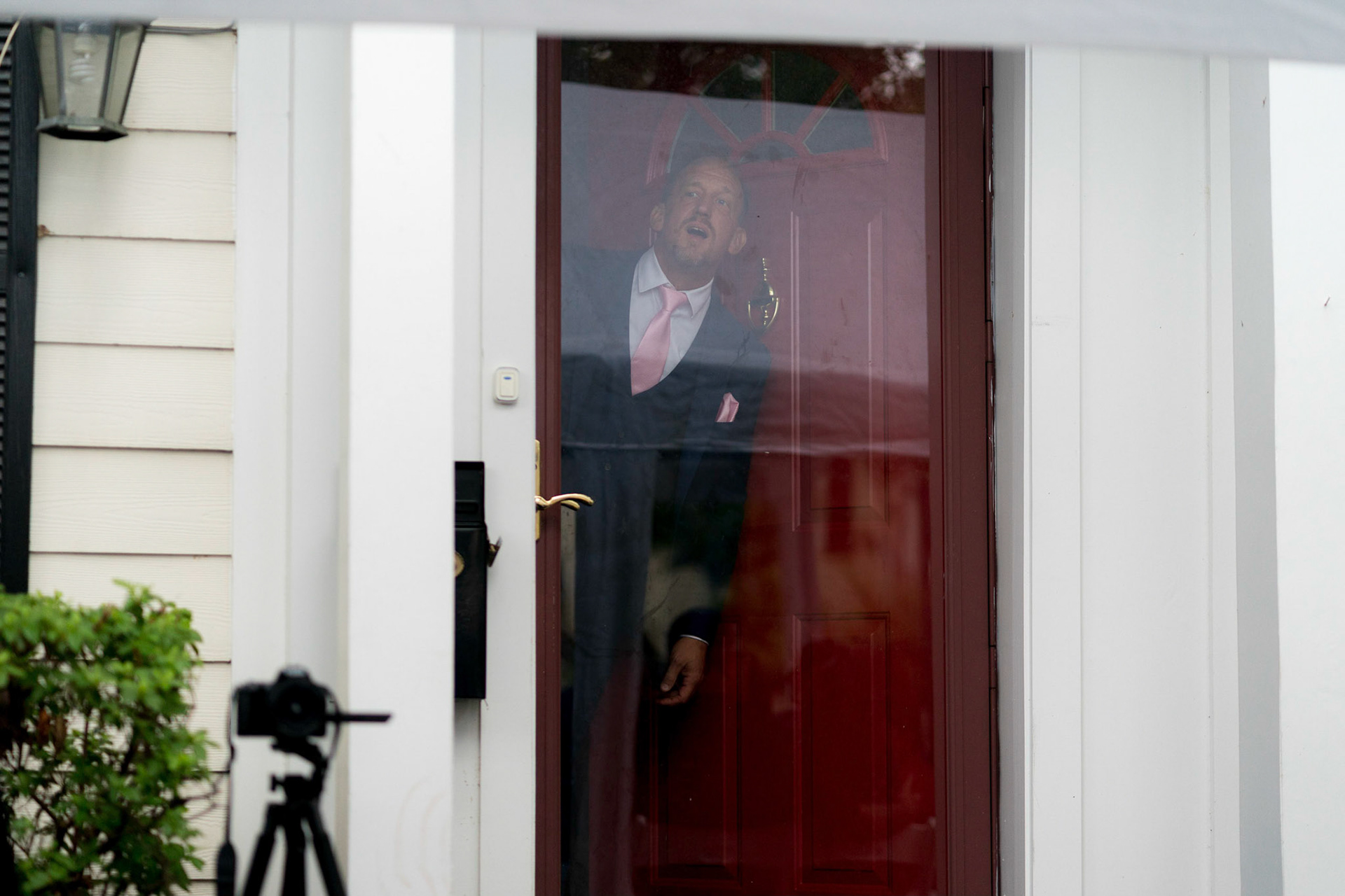 Marina and Mike’s intimate wedding at their home in Arlington, VA.