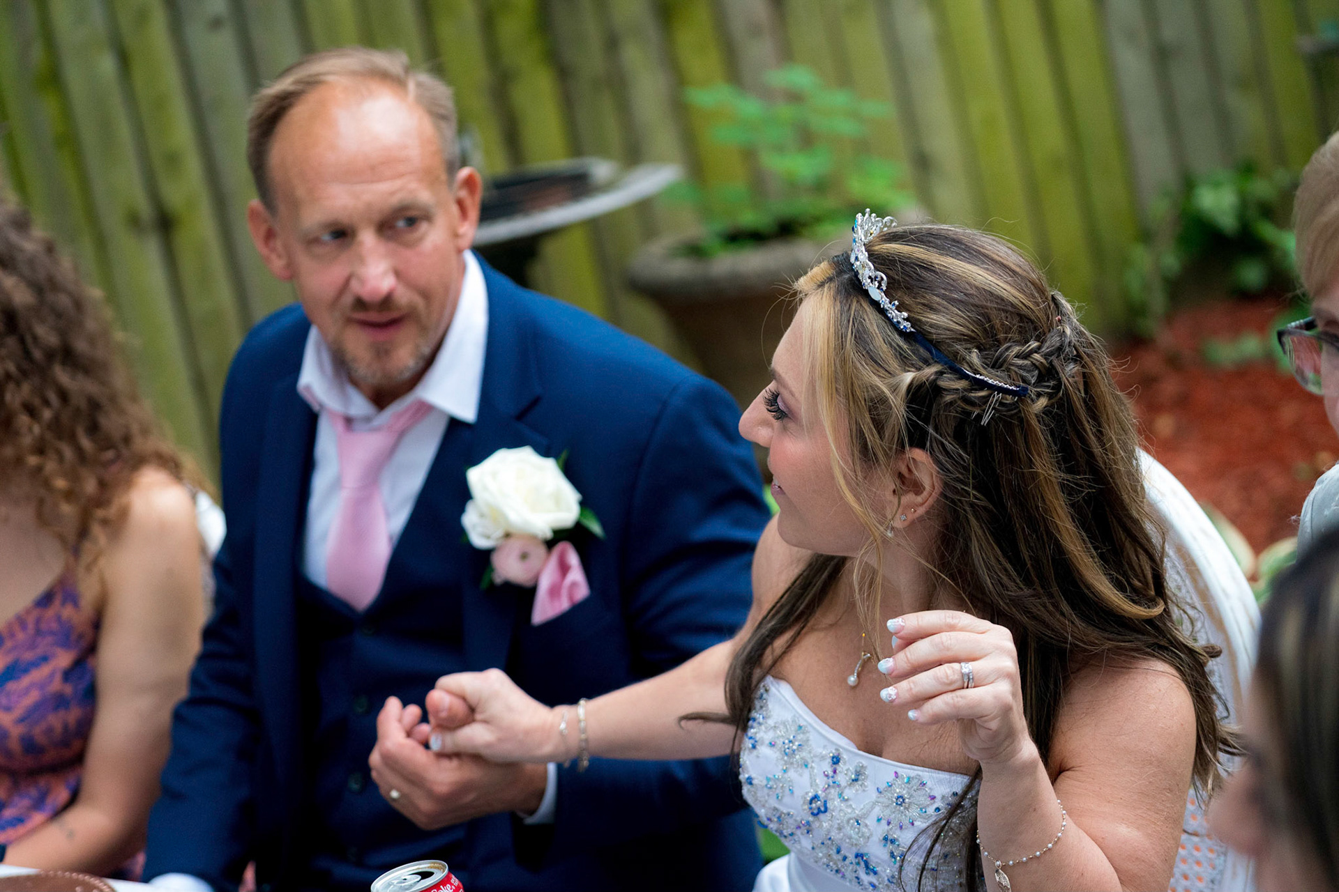 Marina and Mike’s intimate wedding at their home in Arlington, VA.