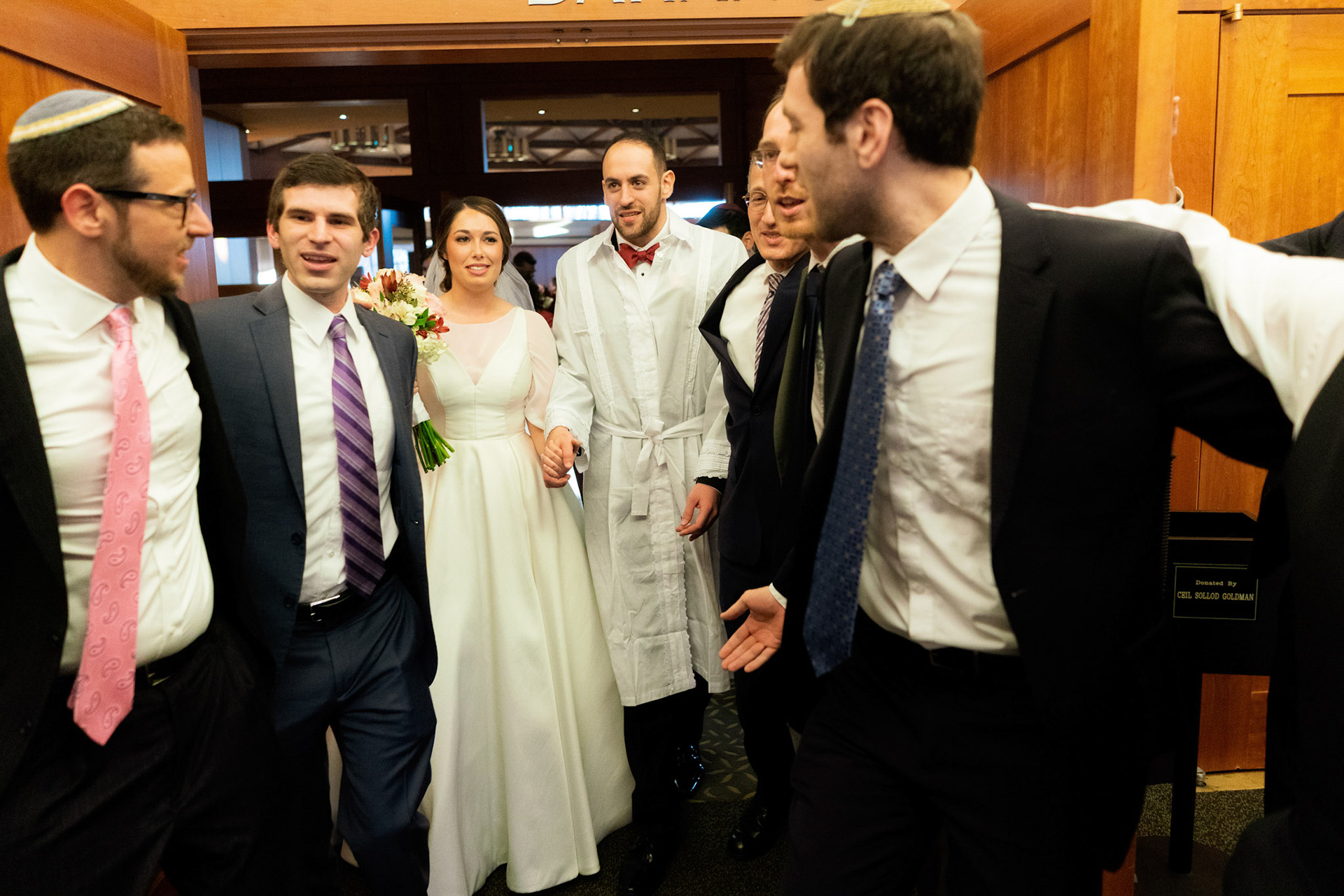 Wedding of Rebecca and Elliot at Beth Tfiloh in Pikesville, MD on Sunday, December 12, 2021.