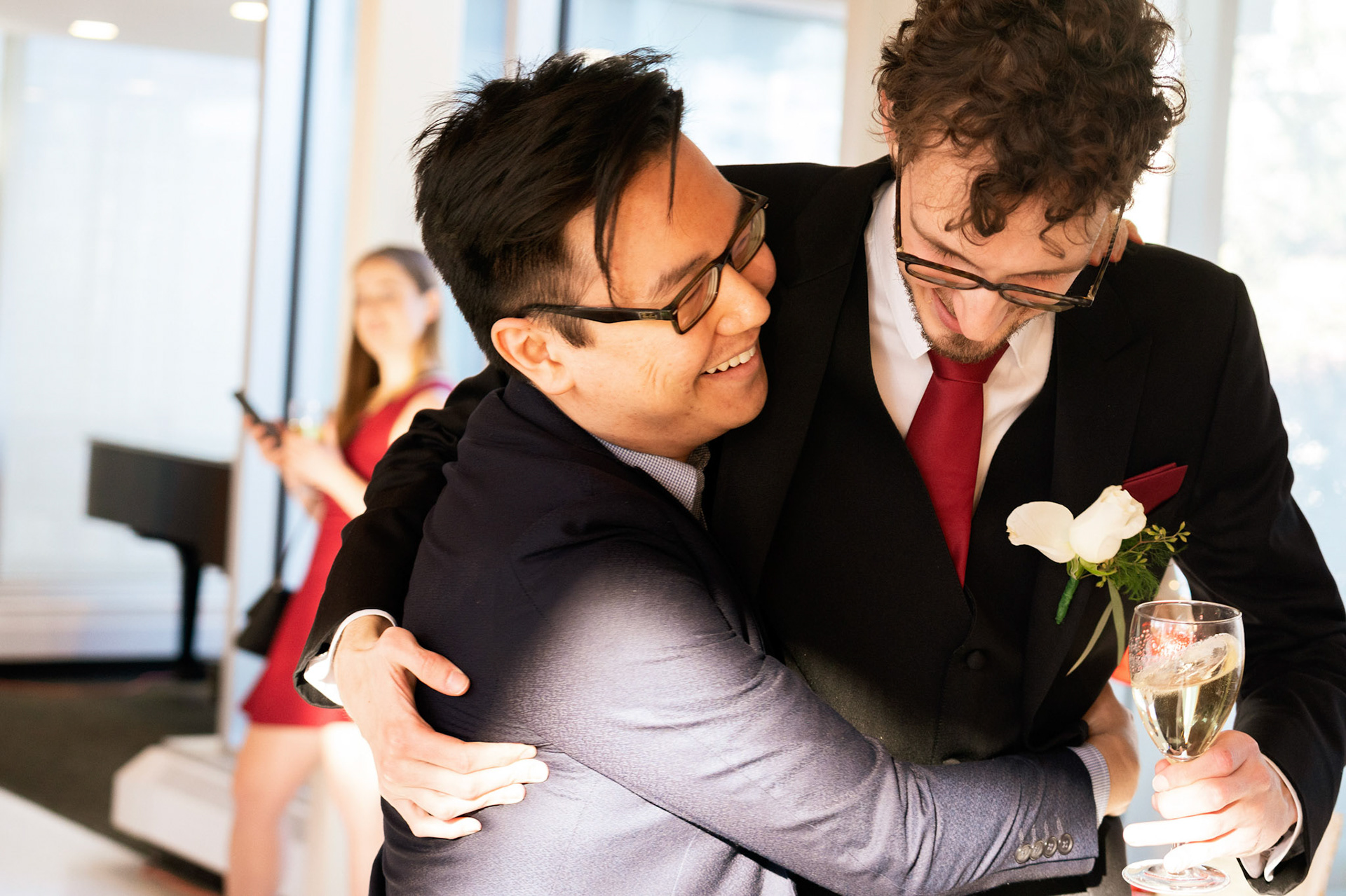 Wedding of Rebecca and Elliot at Beth Tfiloh in Pikesville, MD on Sunday, December 12, 2021.