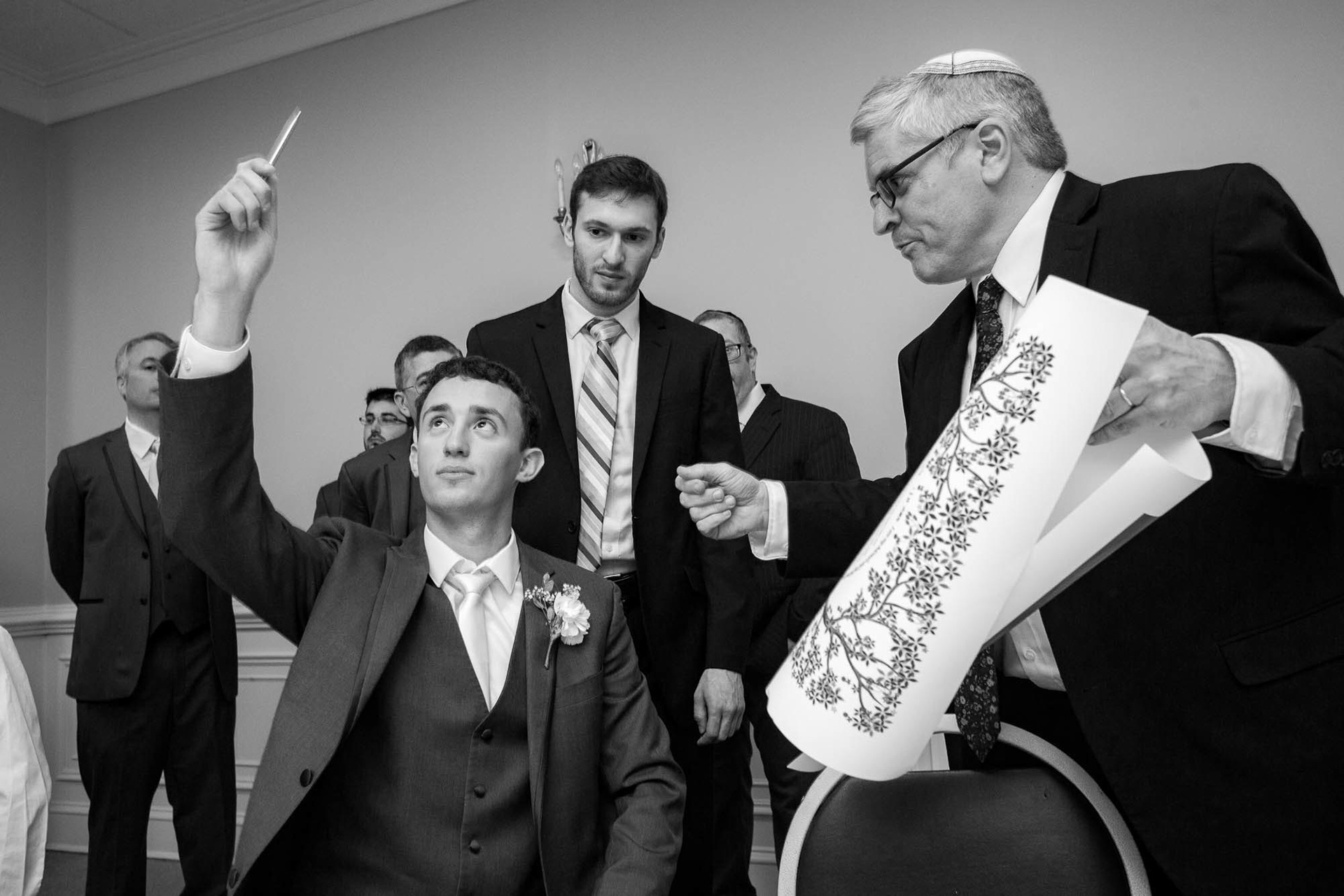 Arienne and Avi wed at Beth Tfiloh on Sunday, June10, 2018.