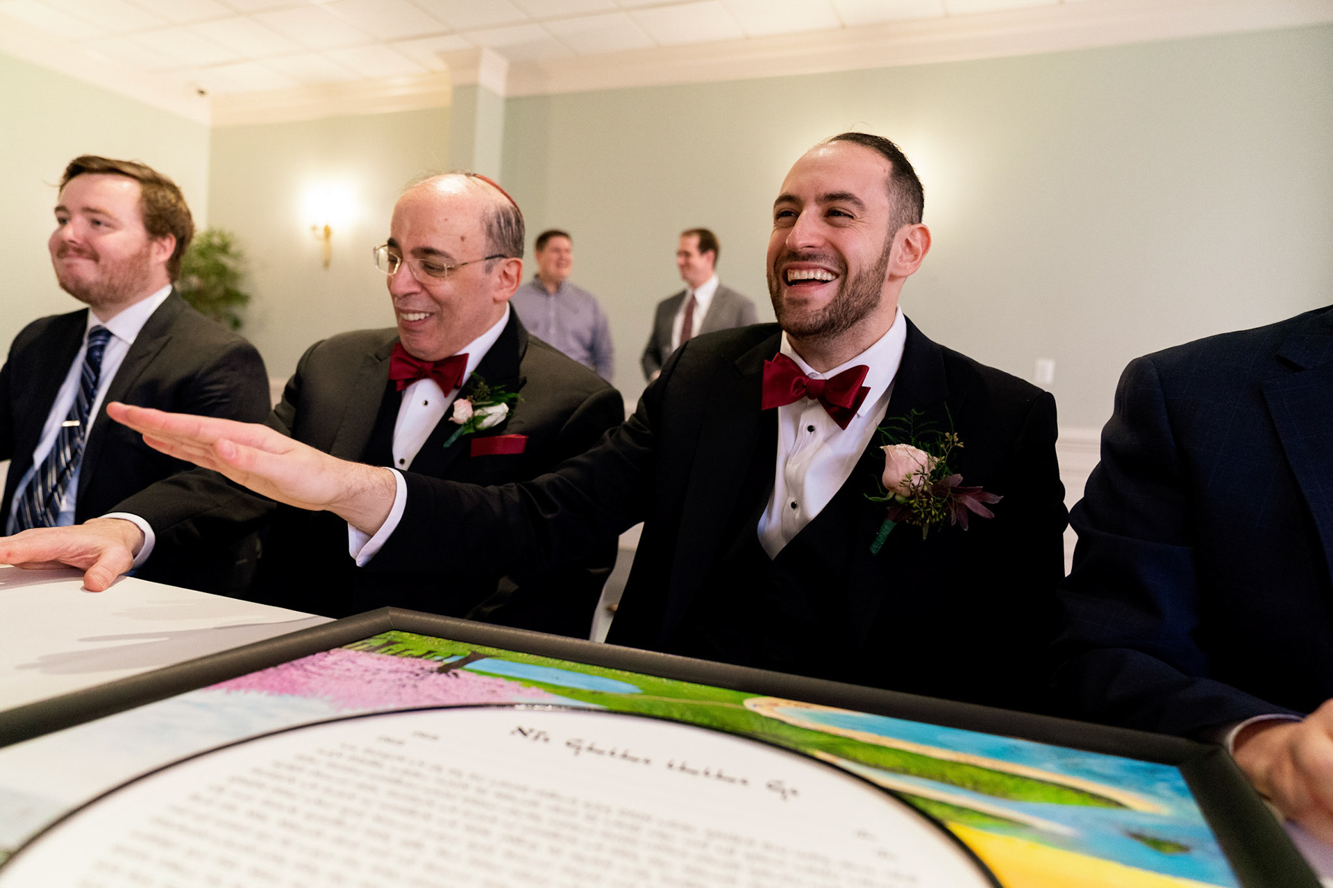 Wedding of Rebecca and Elliot at Beth Tfiloh in Pikesville, MD on Sunday, December 12, 2021.