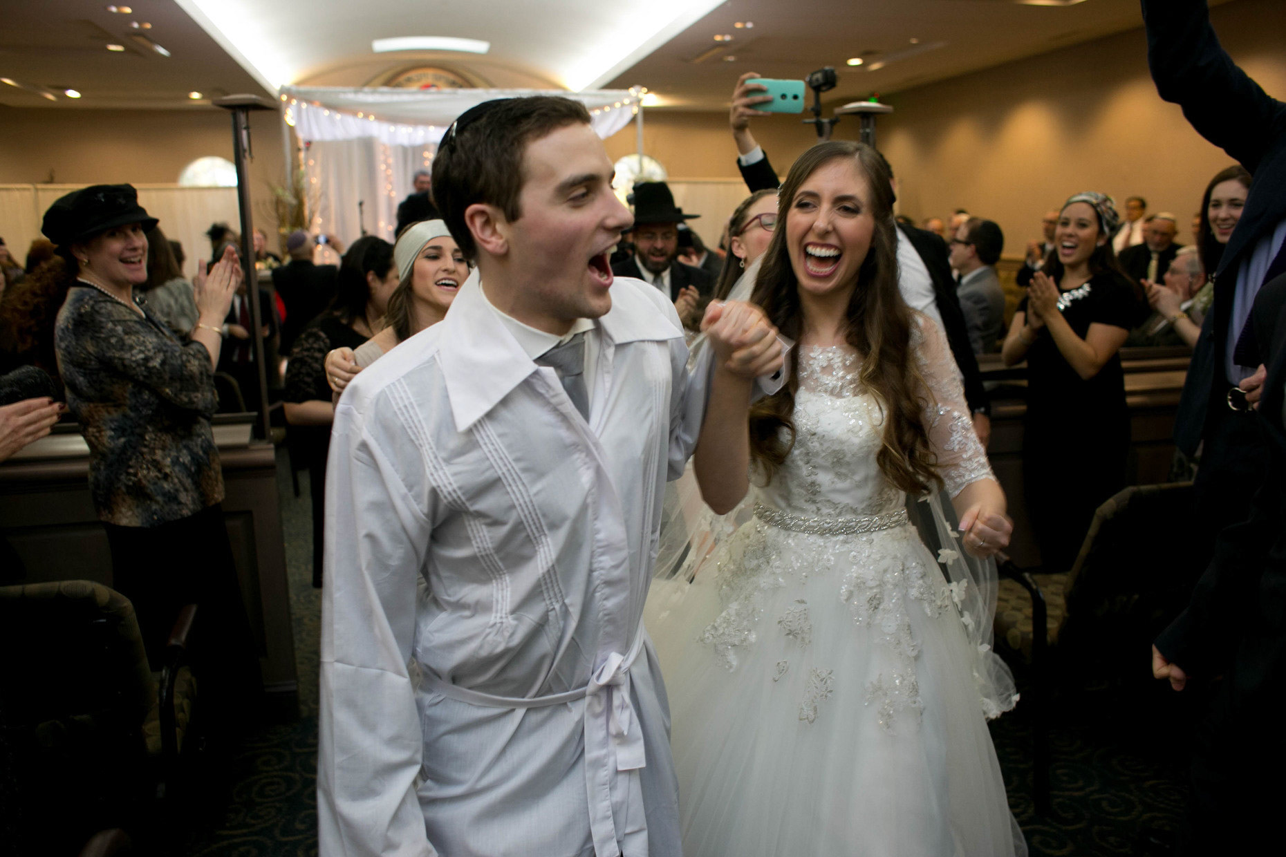 Rebecca and Gavriel's wedding at Shomrei Emunah on Sunday, November 22, 2015.