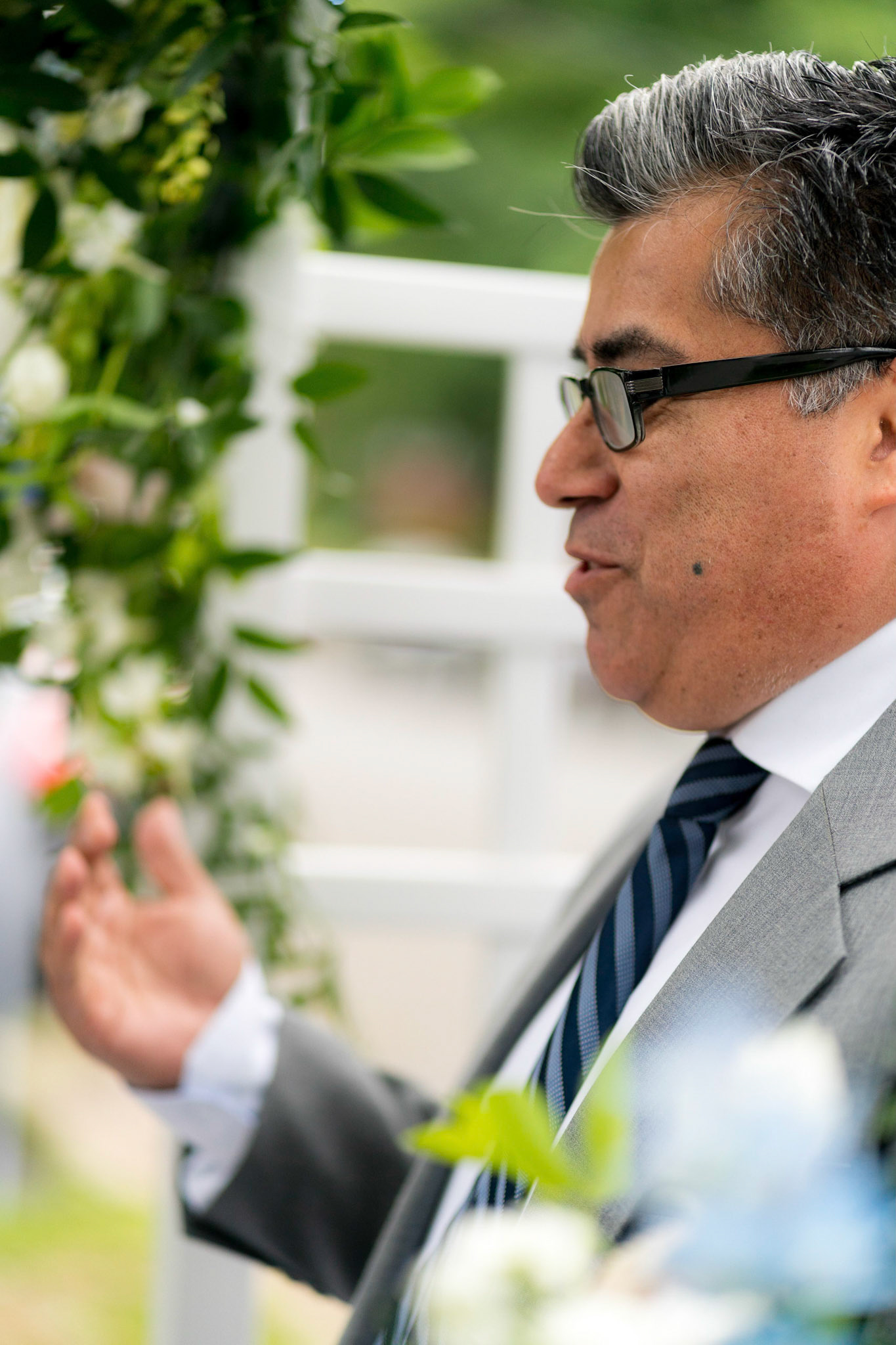 Marina and Mike’s intimate wedding at their home in Arlington, VA.