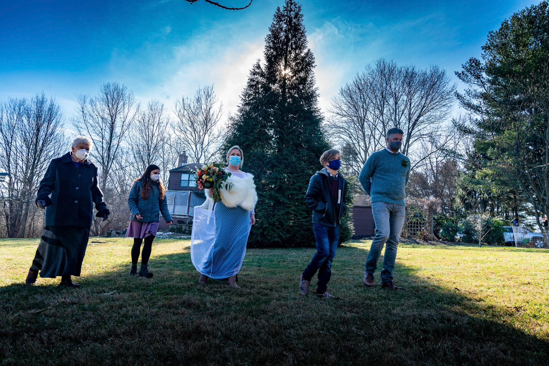 Sarah and Raj wed at their home in Parkton, MD on Sunday, December 27, 2020.