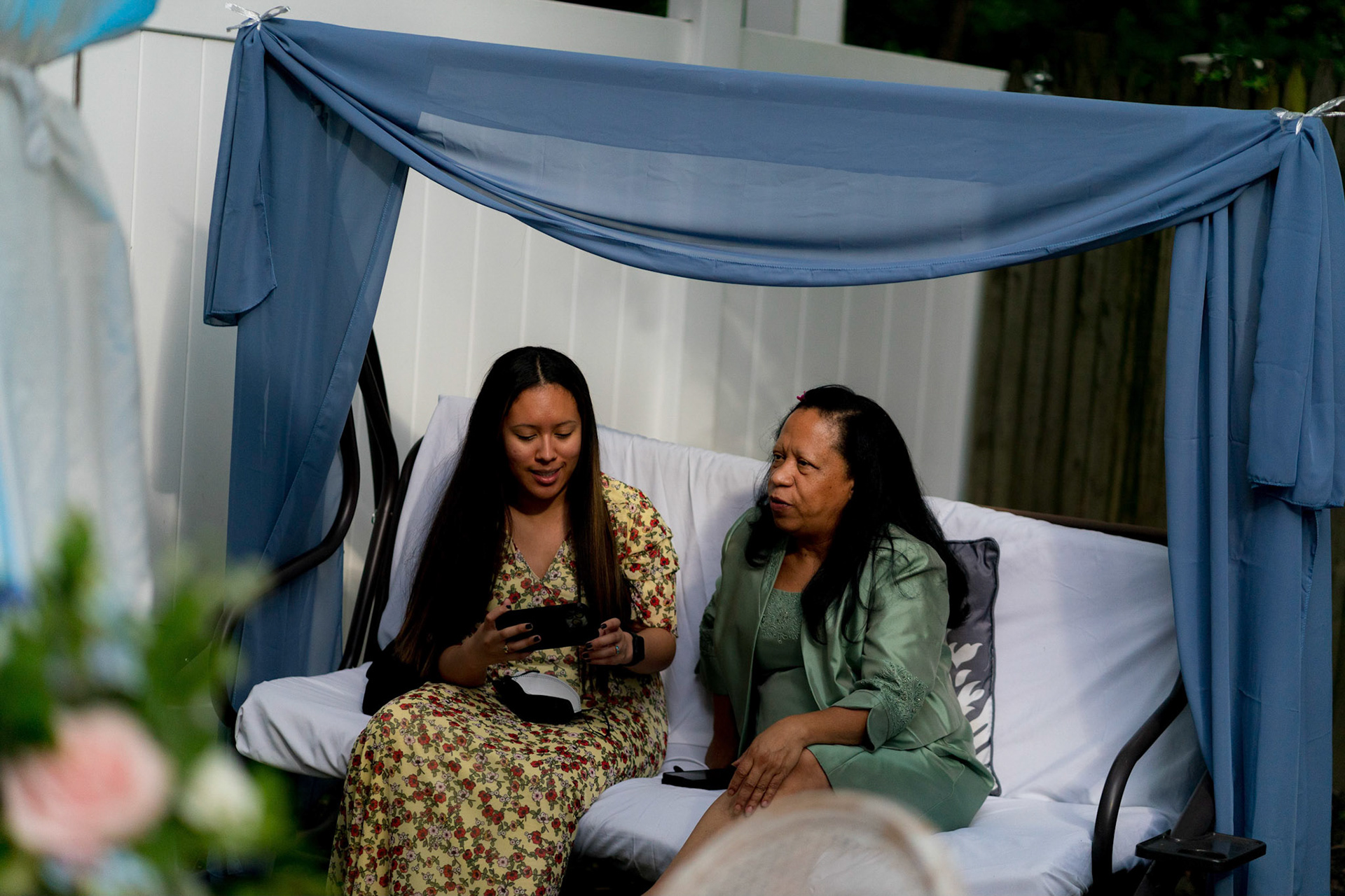 Marina and Mike’s intimate wedding at their home in Arlington, VA.