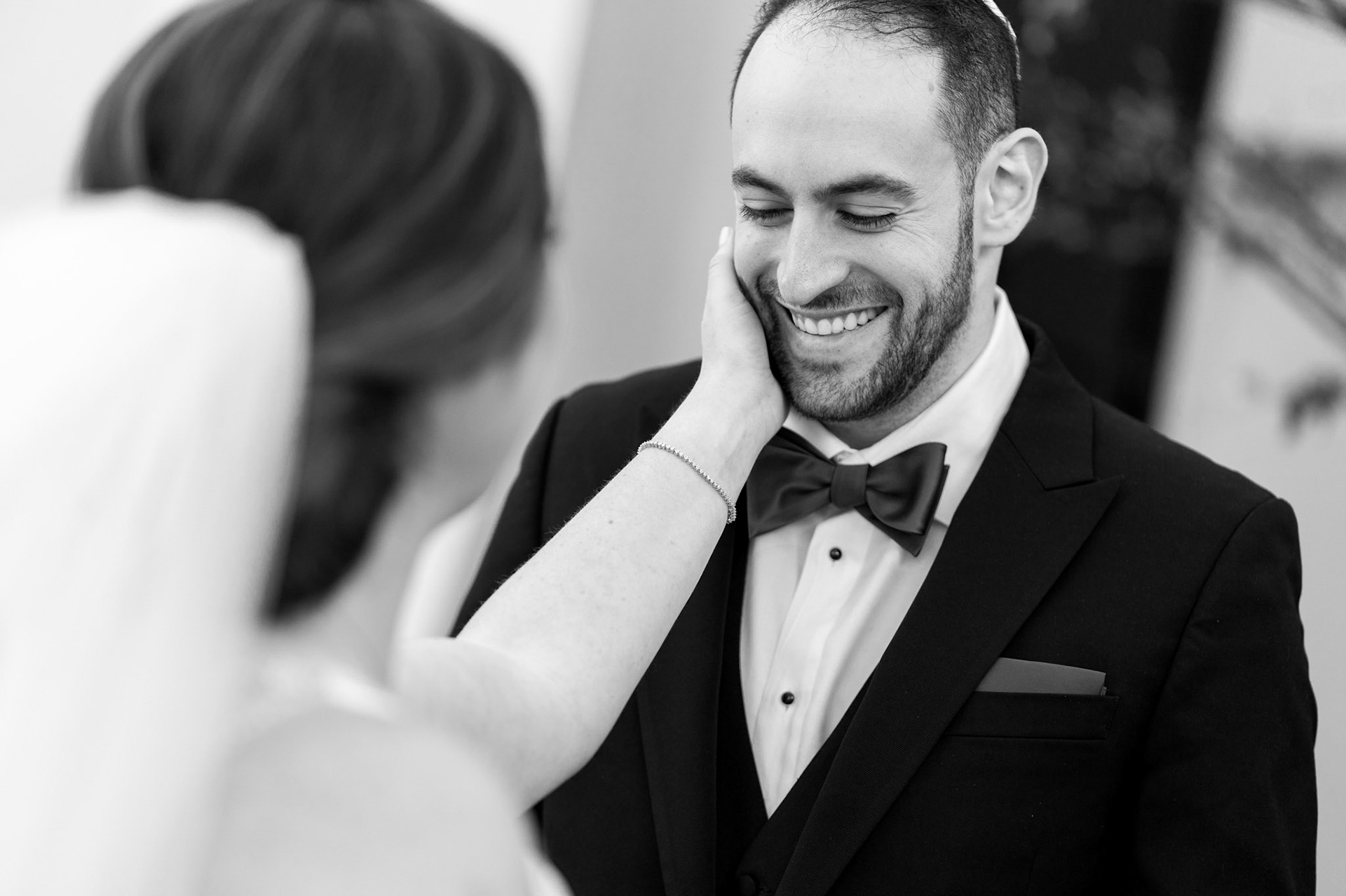 Wedding of Rebecca and Elliot at Beth Tfiloh in Pikesville, MD on Sunday, December 12, 2021.