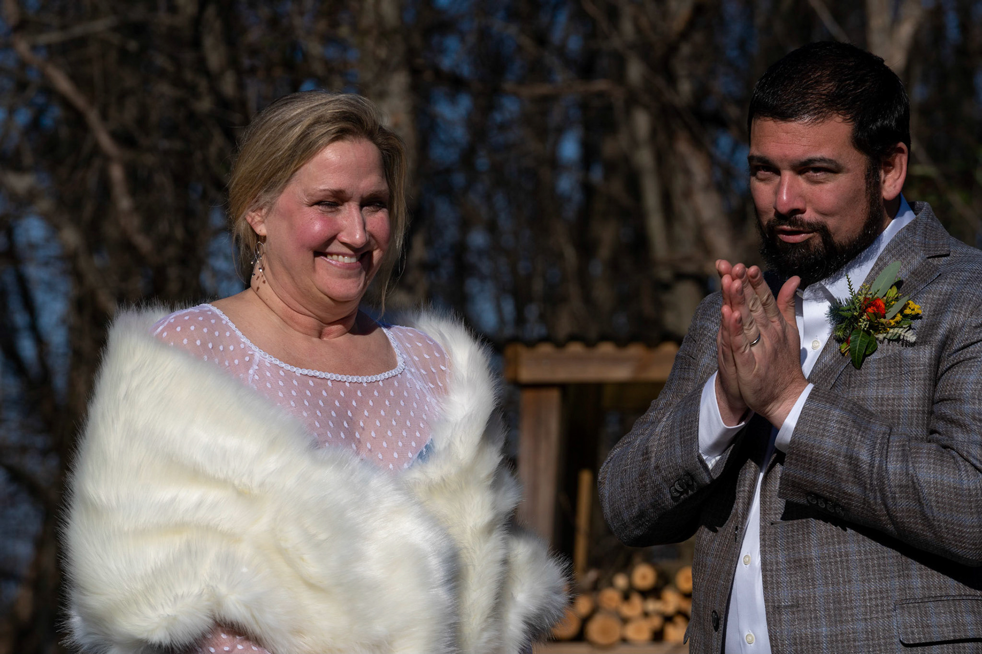 Sarah and Raj wed at their home in Parkton, MD on Sunday, December 27, 2020.