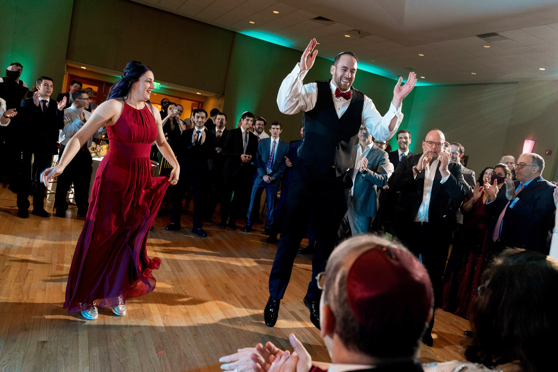 Wedding of Rebecca and Elliot at Beth Tfiloh in Pikesville, MD on Sunday, December 12, 2021.