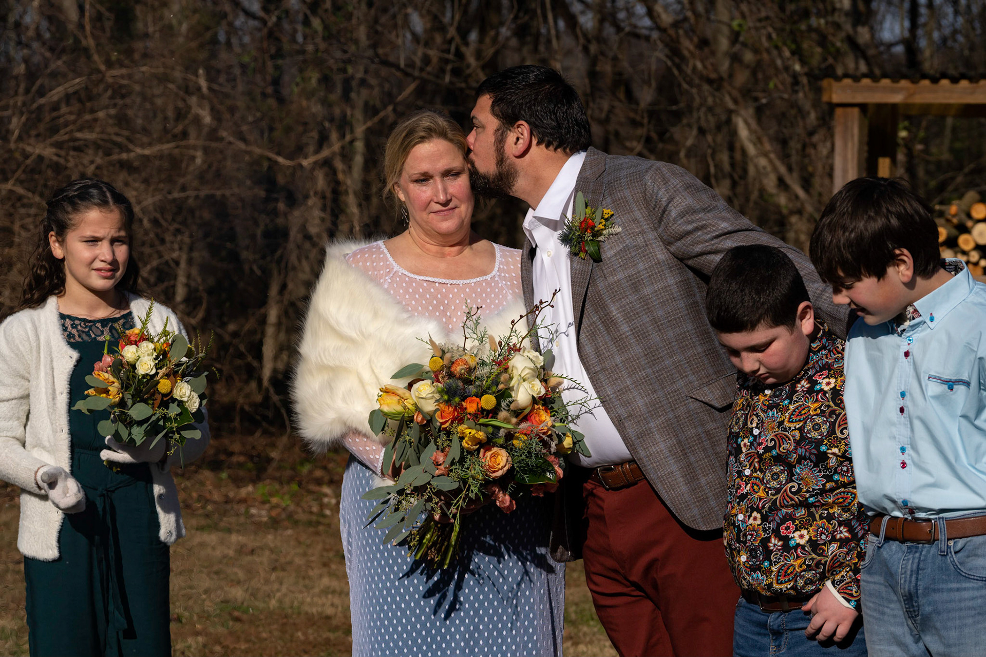 Sarah and Raj wed at their home in Parkton, MD on Sunday, December 27, 2020.