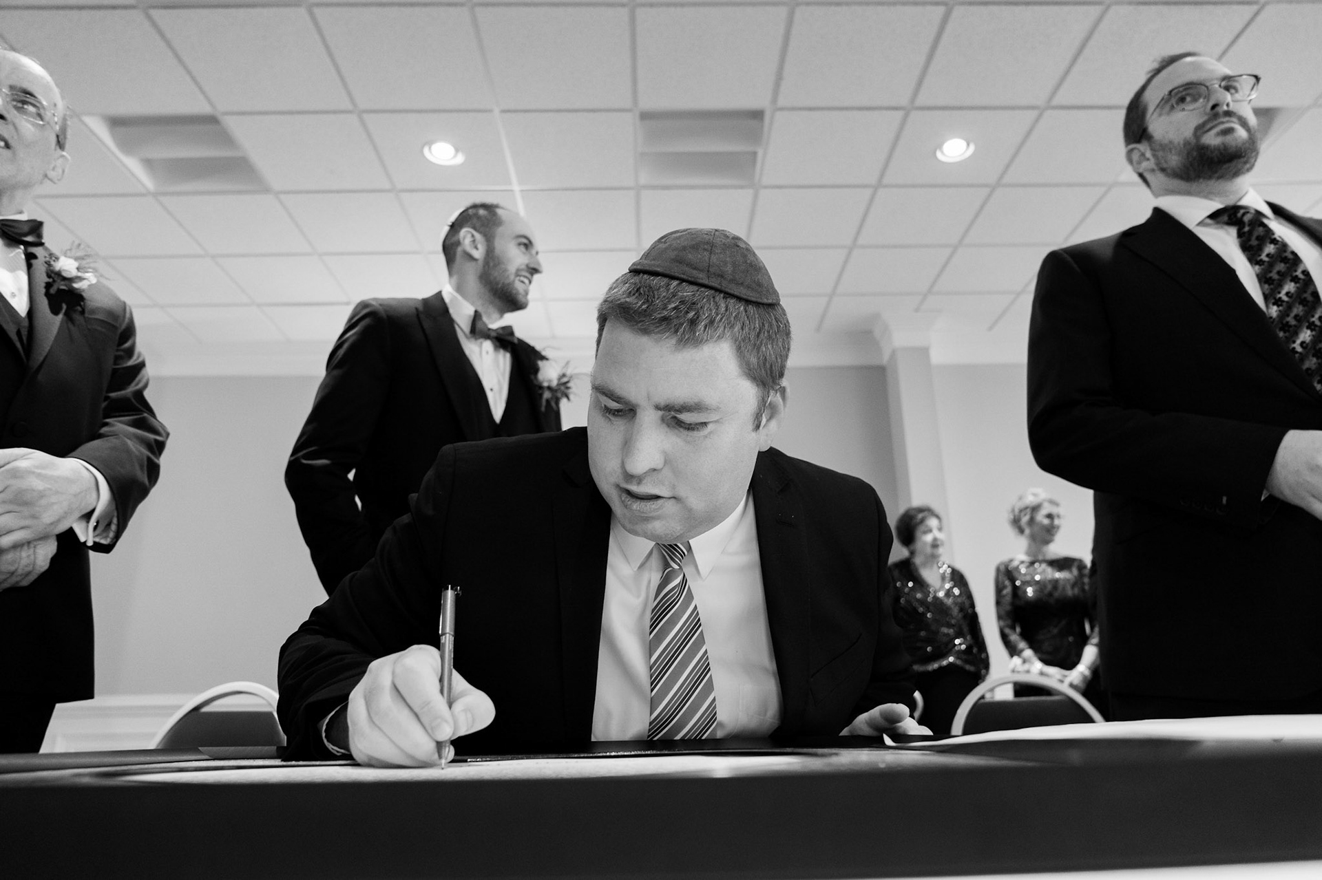 Wedding of Rebecca and Elliot at Beth Tfiloh in Pikesville, MD on Sunday, December 12, 2021.