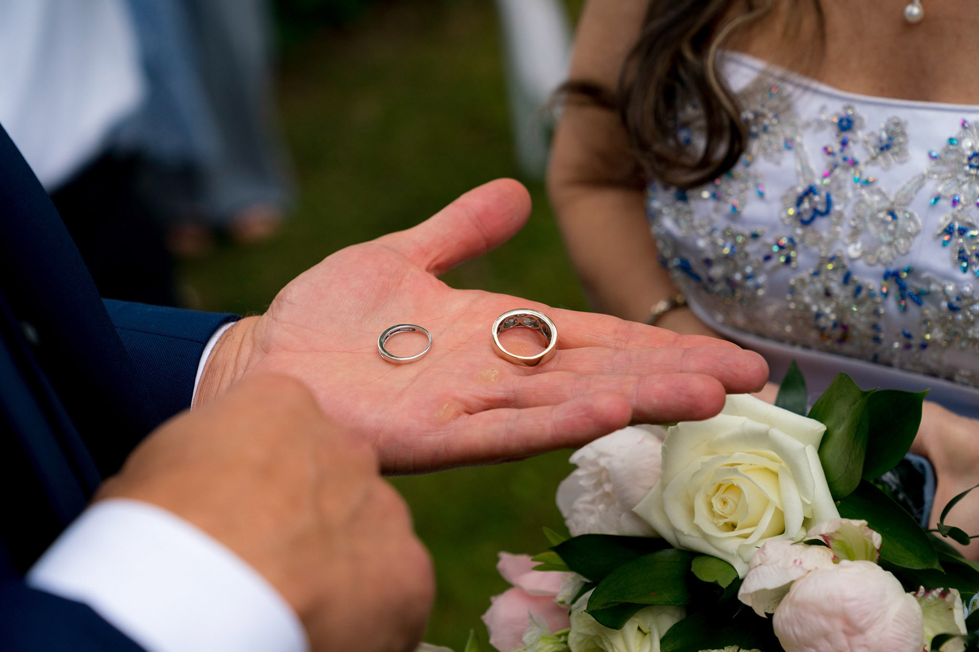 Marina and Mike’s intimate wedding at their home in Arlington, VA.