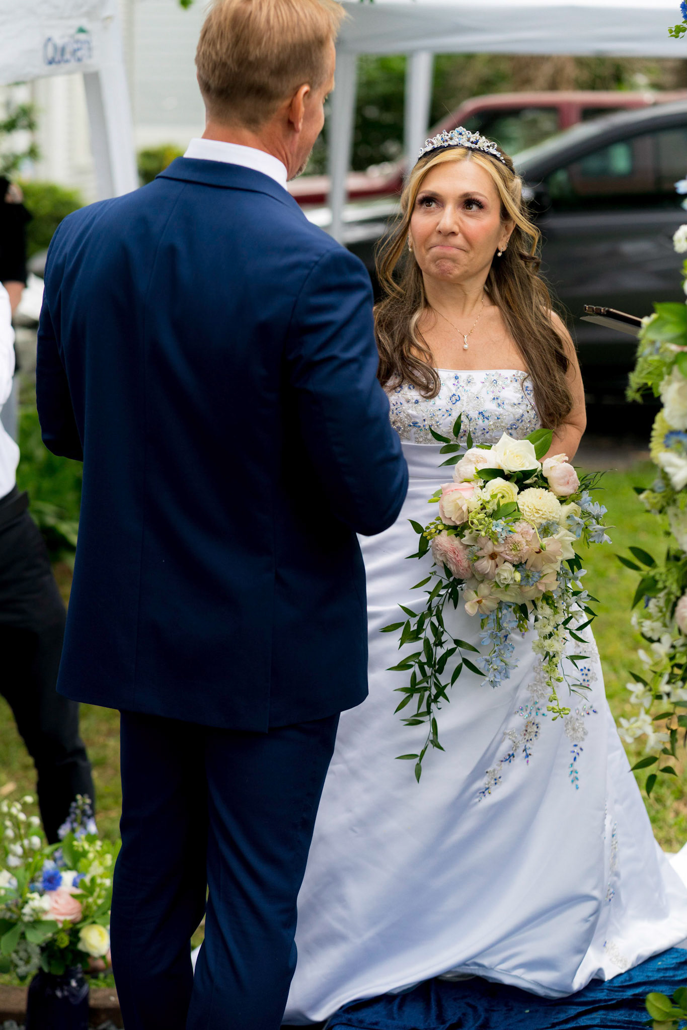 Marina and Mike’s intimate wedding at their home in Arlington, VA.