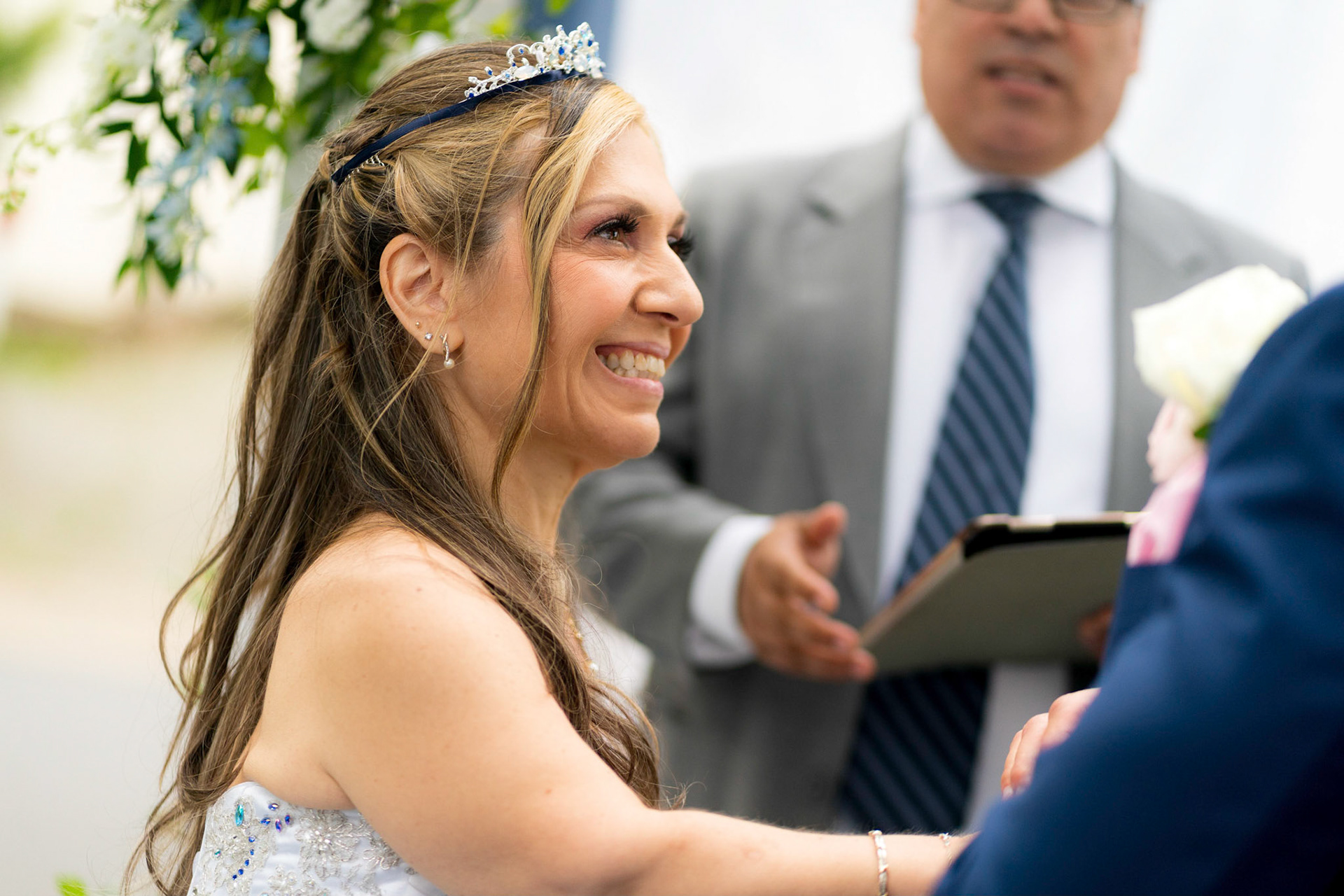 Marina and Mike’s intimate wedding at their home in Arlington, VA.