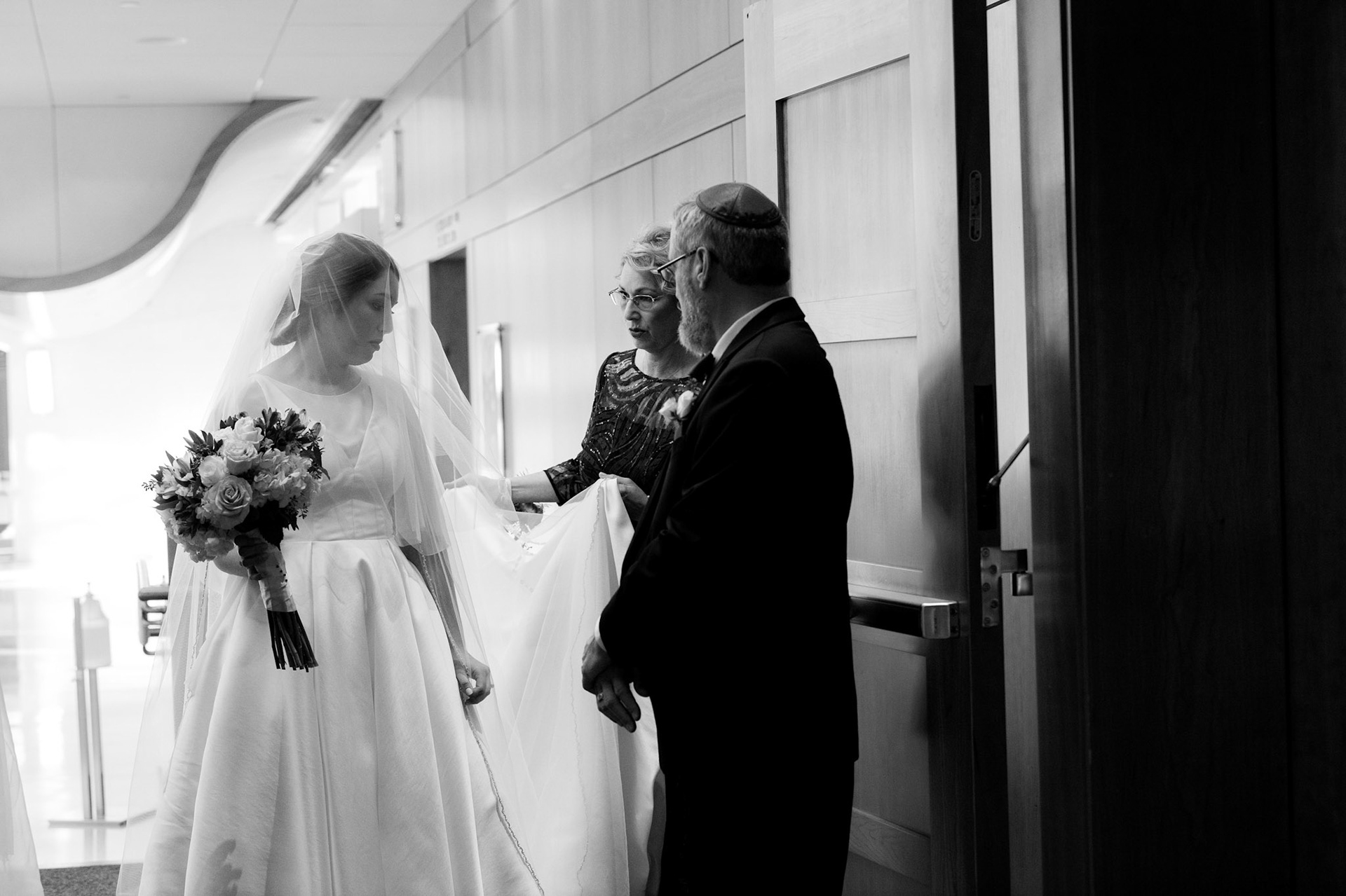 Wedding of Rebecca and Elliot at Beth Tfiloh in Pikesville, MD on Sunday, December 12, 2021.