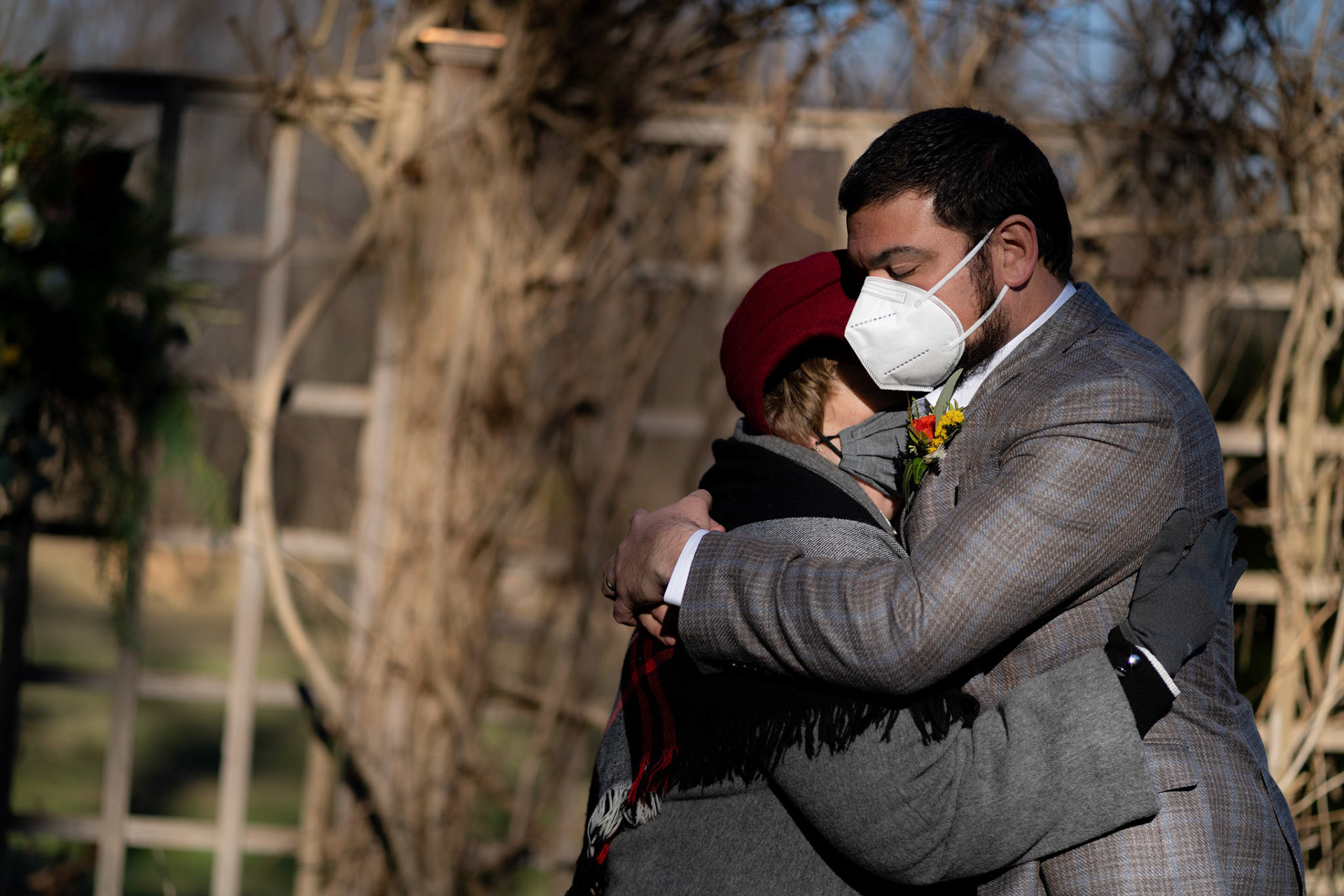 Sarah and Raj wed at their home in Parkton, MD on Sunday, December 27, 2020.