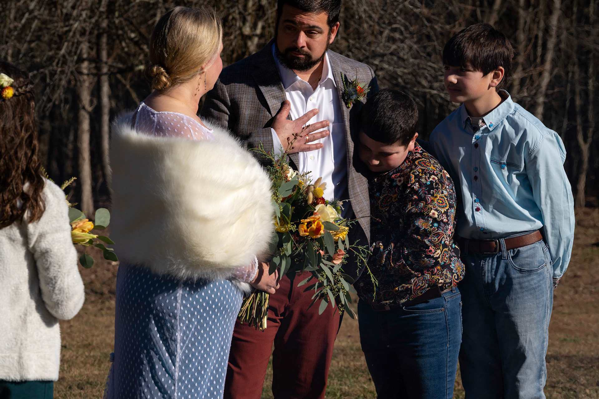 Sarah and Raj wed at their home in Parkton, MD on Sunday, December 27, 2020.