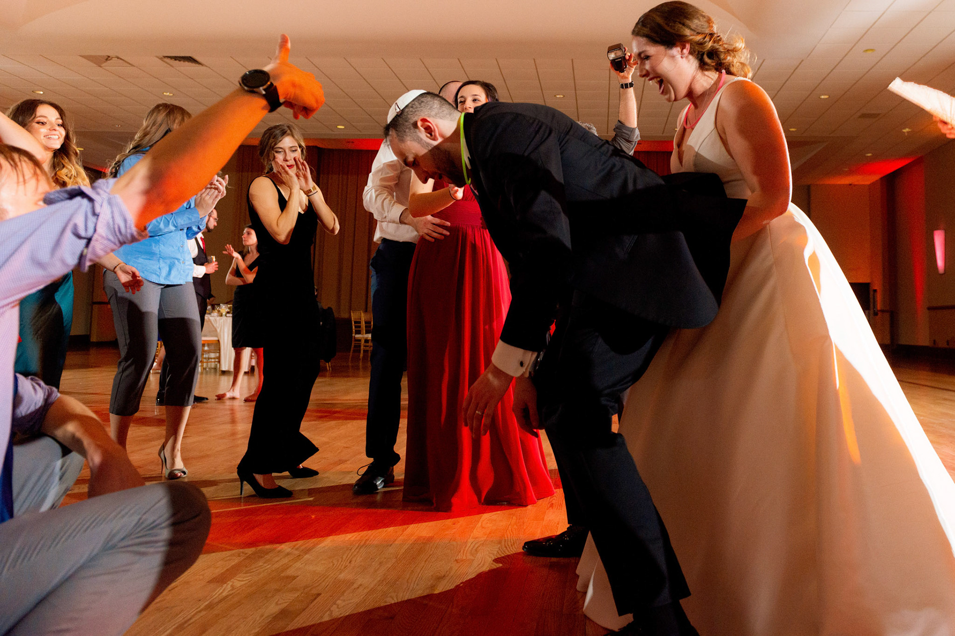 Wedding of Rebecca and Elliot at Beth Tfiloh in Pikesville, MD on Sunday, December 12, 2021.