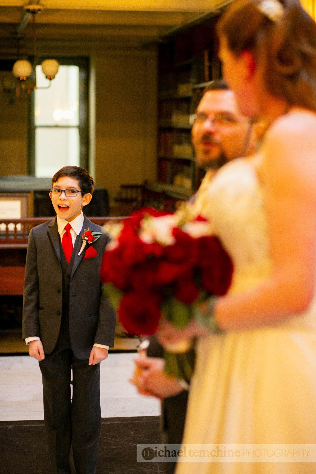 Denise and Sylvain's Peabody Institute wedding on March 2, 2019 in Baltimore, MD