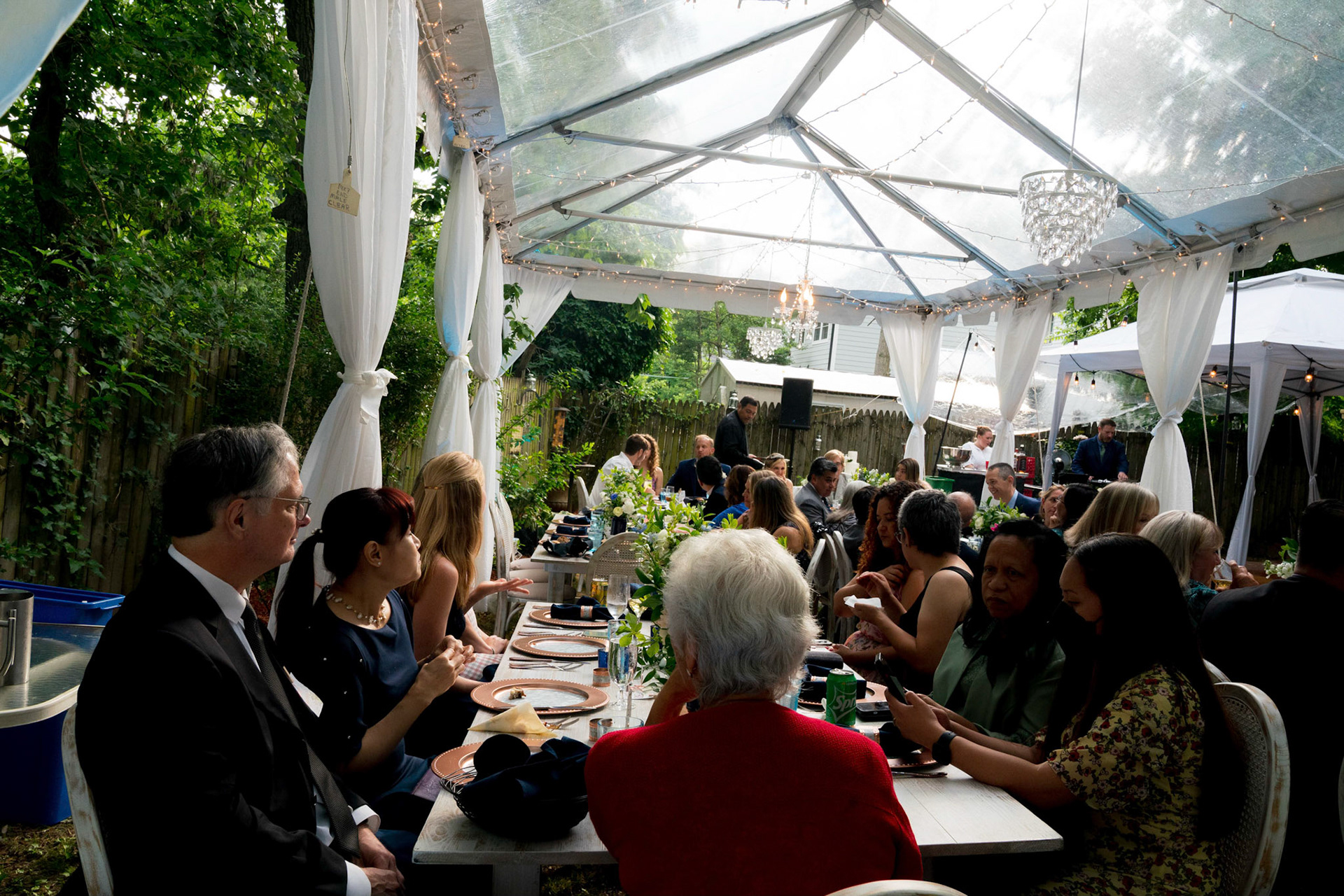 Marina and Mike’s intimate wedding at their home in Arlington, VA.