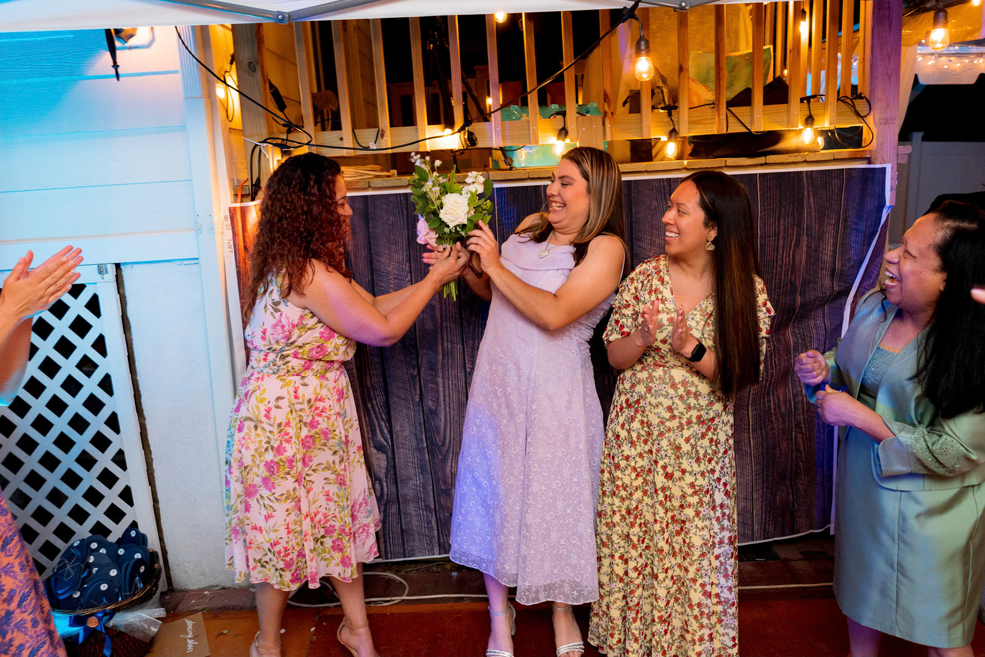 Marina and Mike’s intimate wedding at their home in Arlington, VA.