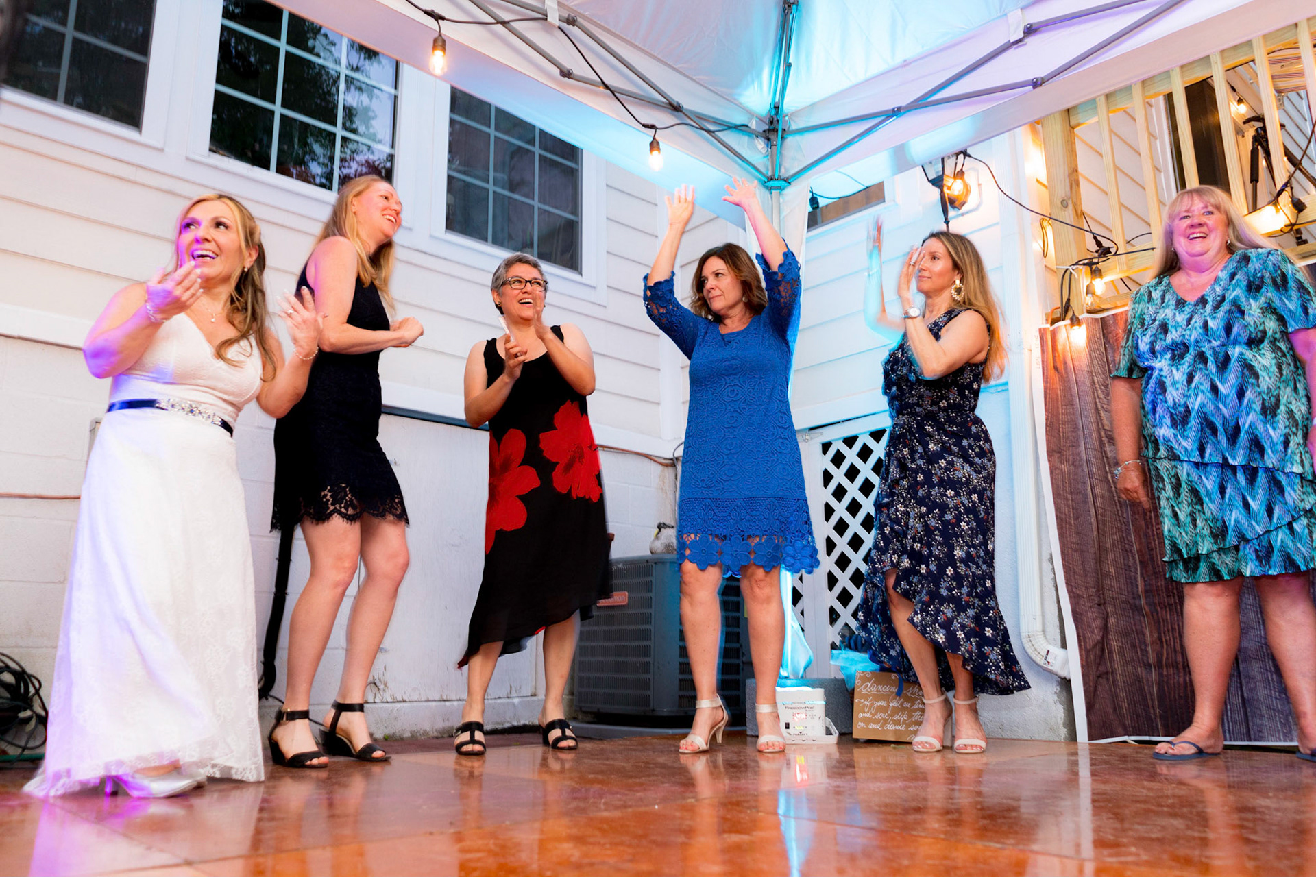 Marina and Mike’s intimate wedding at their home in Arlington, VA.