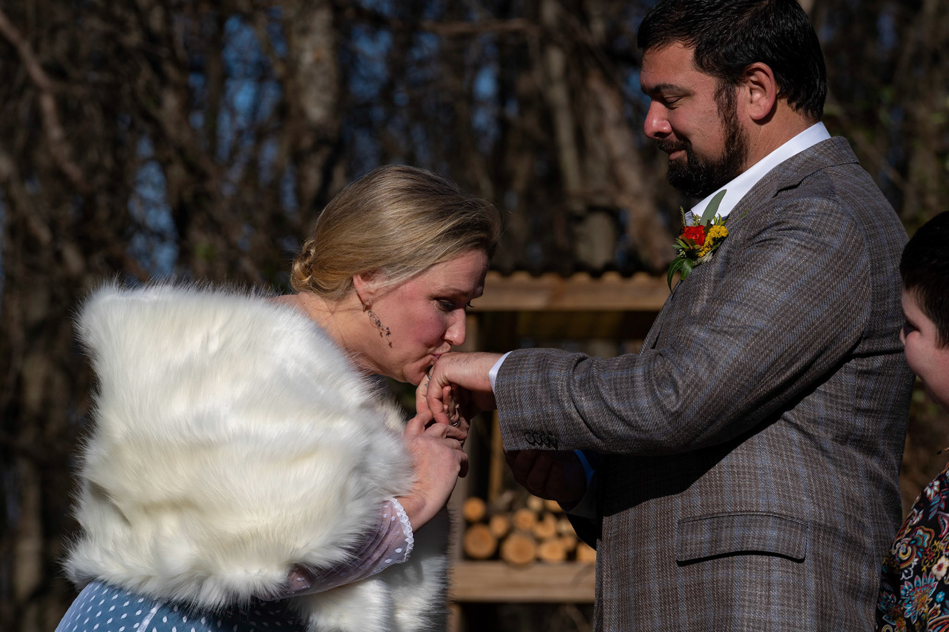 Sarah and Raj wed at their home in Parkton, MD on Sunday, December 27, 2020.