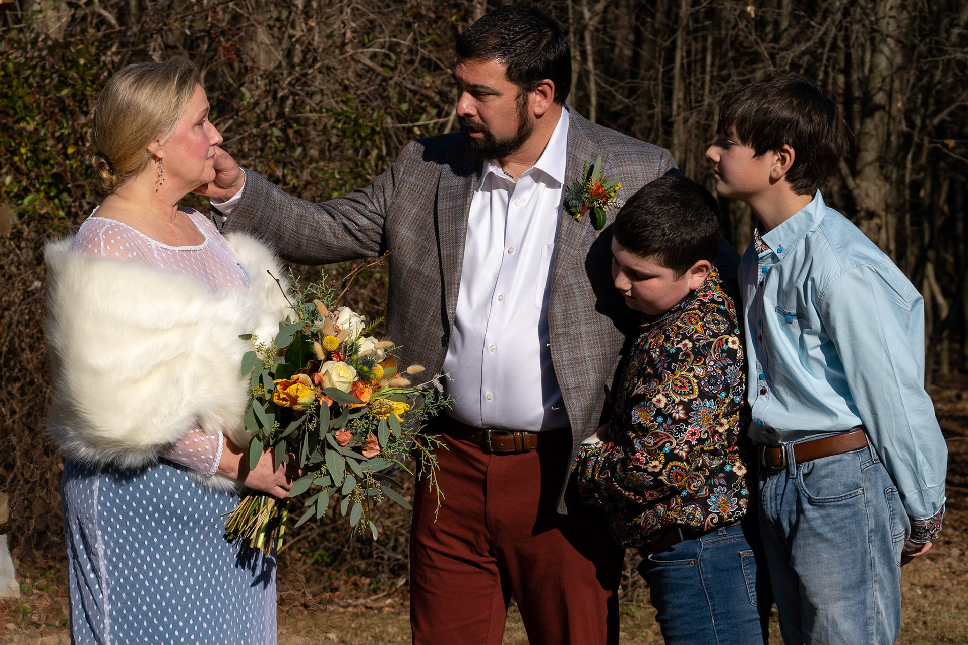 Sarah and Raj wed at their home in Parkton, MD on Sunday, December 27, 2020.