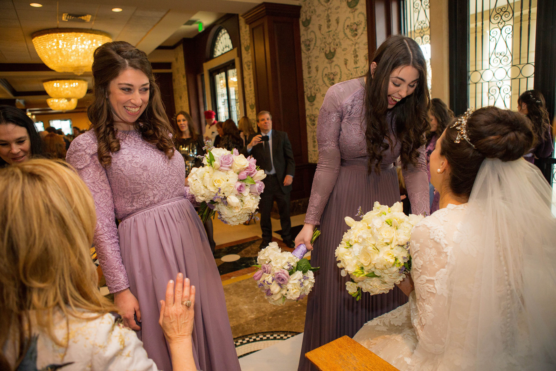 Modern Orthodox Jewish Wedding Grand Lodge Hunt Valley Baltimore Chosson Kallah Tish Bedeken Chuppah Party Portraits Spring Cloudy Rain Fran Berger